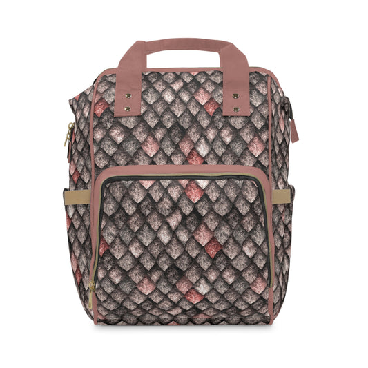 Dragon Scale Diaper Backpack - Durable & Magical Baby Bag with Shimmering Scale Patterns, Perfect for Fantasy-Loving Families