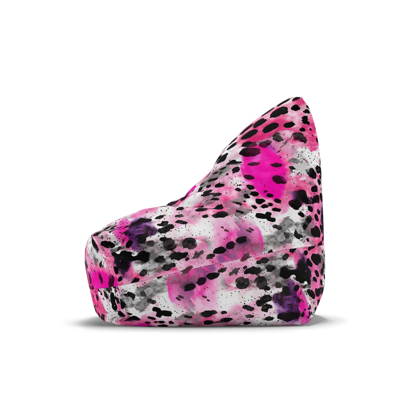 Cow Print Bean Bag Chair Cover - Durable Polyester, Locking Zipper, 2 Sizes