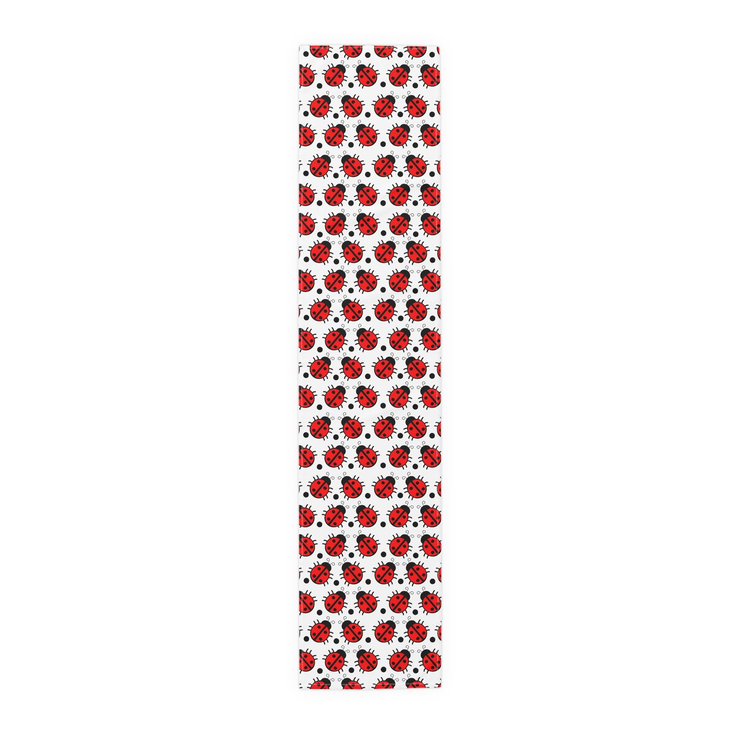 Ladybug Print Table Runner - Charming Good Luck, Cotton Twill or Polyester - Perfect for Nature-Inspired Home Decor