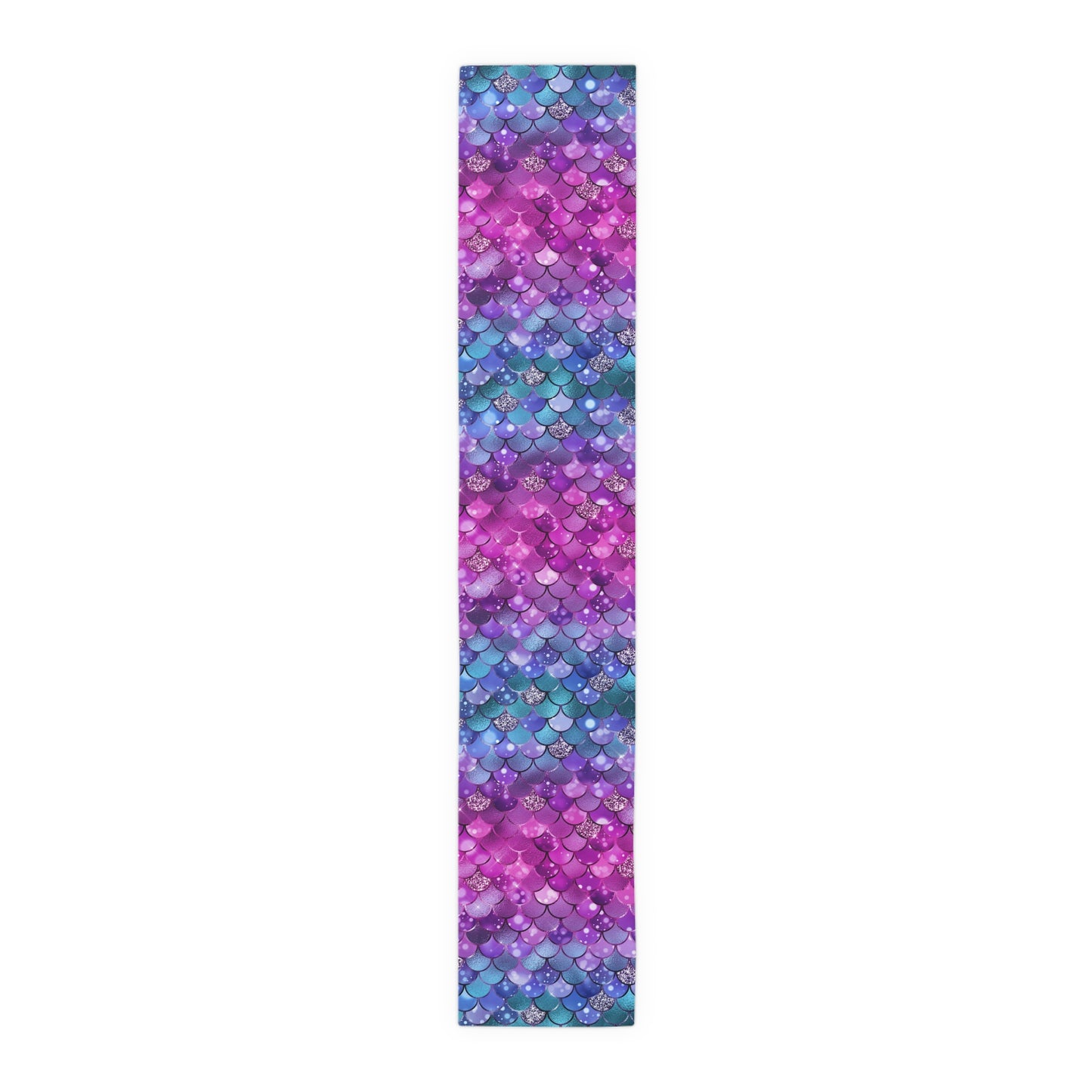 Mermaid Print Table Runner - Mystical Sea Charm, Cotton Twill or Polyester - Perfect for Enchanting Home Decor