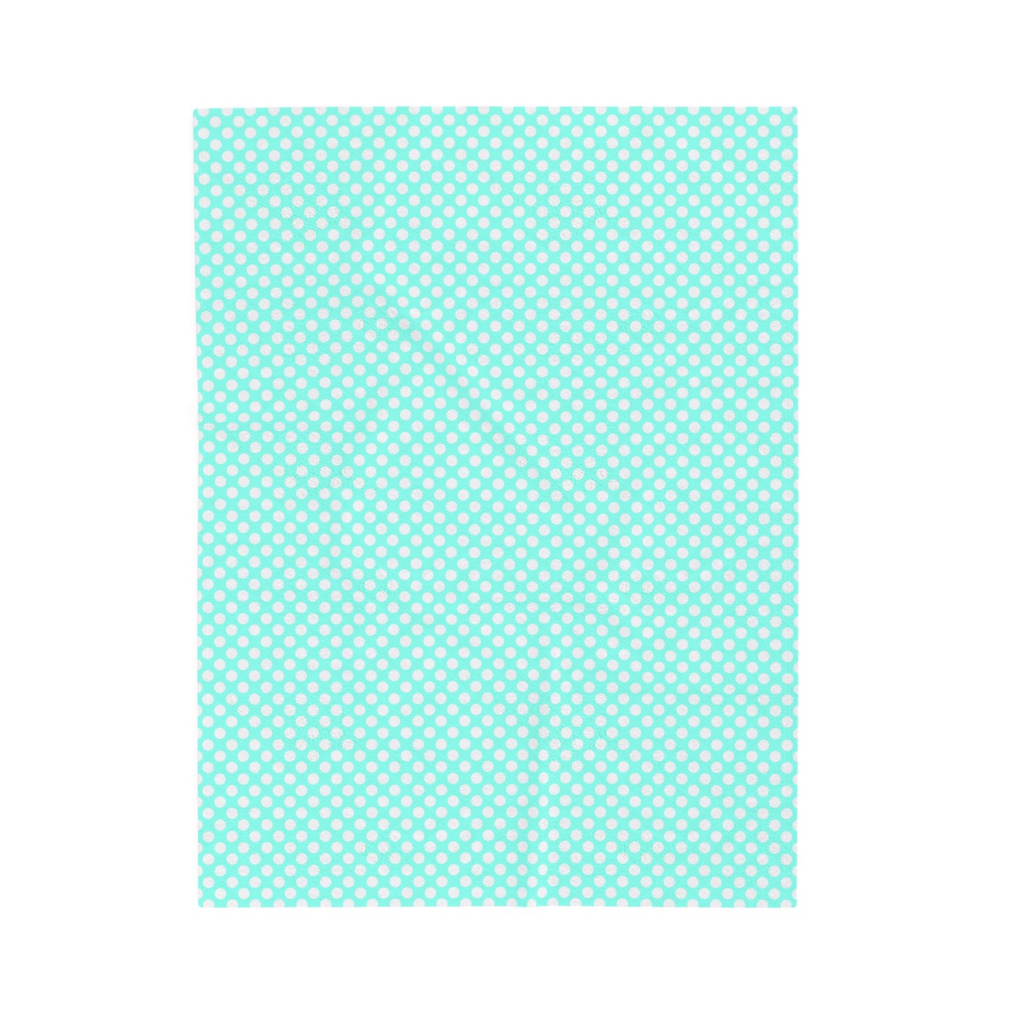 Pastel Polka Dot Velveteen Plush Blanket | Soft, Playful, Luxurious and Comforting | Available in Multiple Sizes
