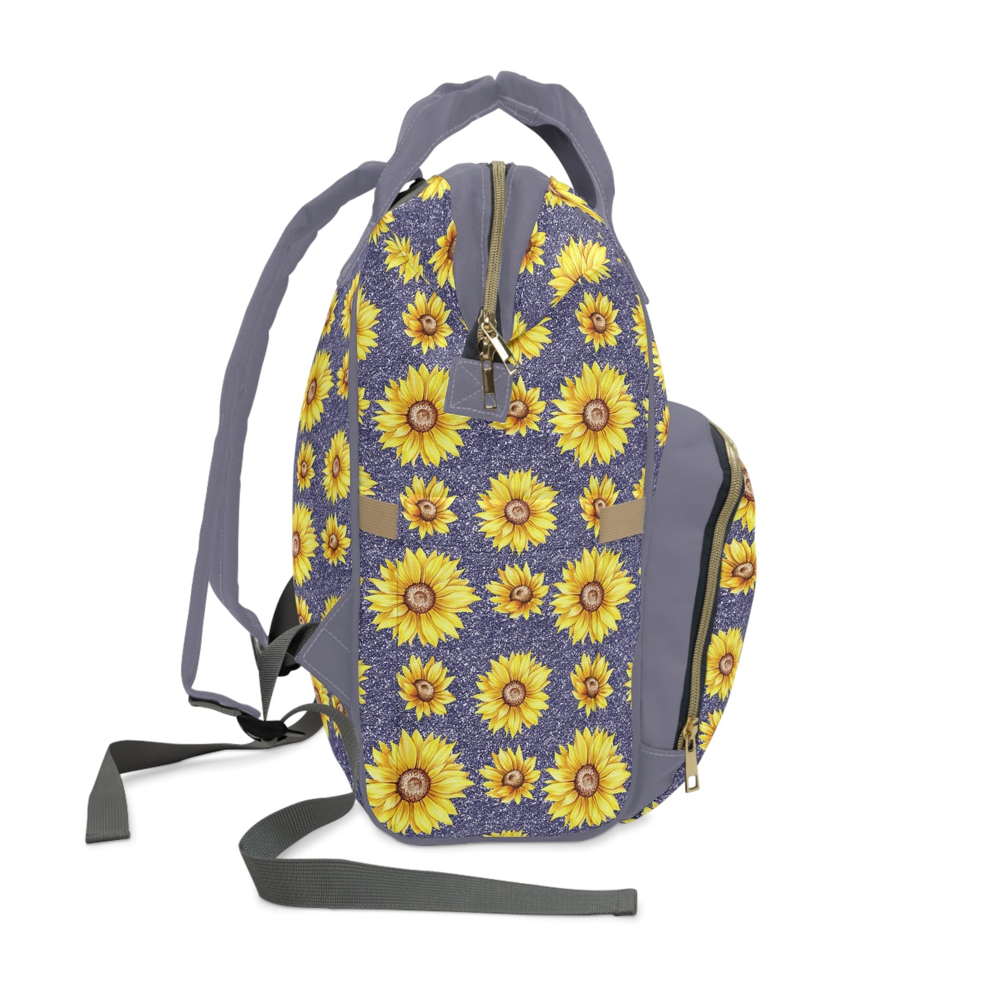 Sunflower Diaper Backpack - Bright & Multifunctional Baby Bag with Sunflower Design, Perfect for Nature-Loving Parents