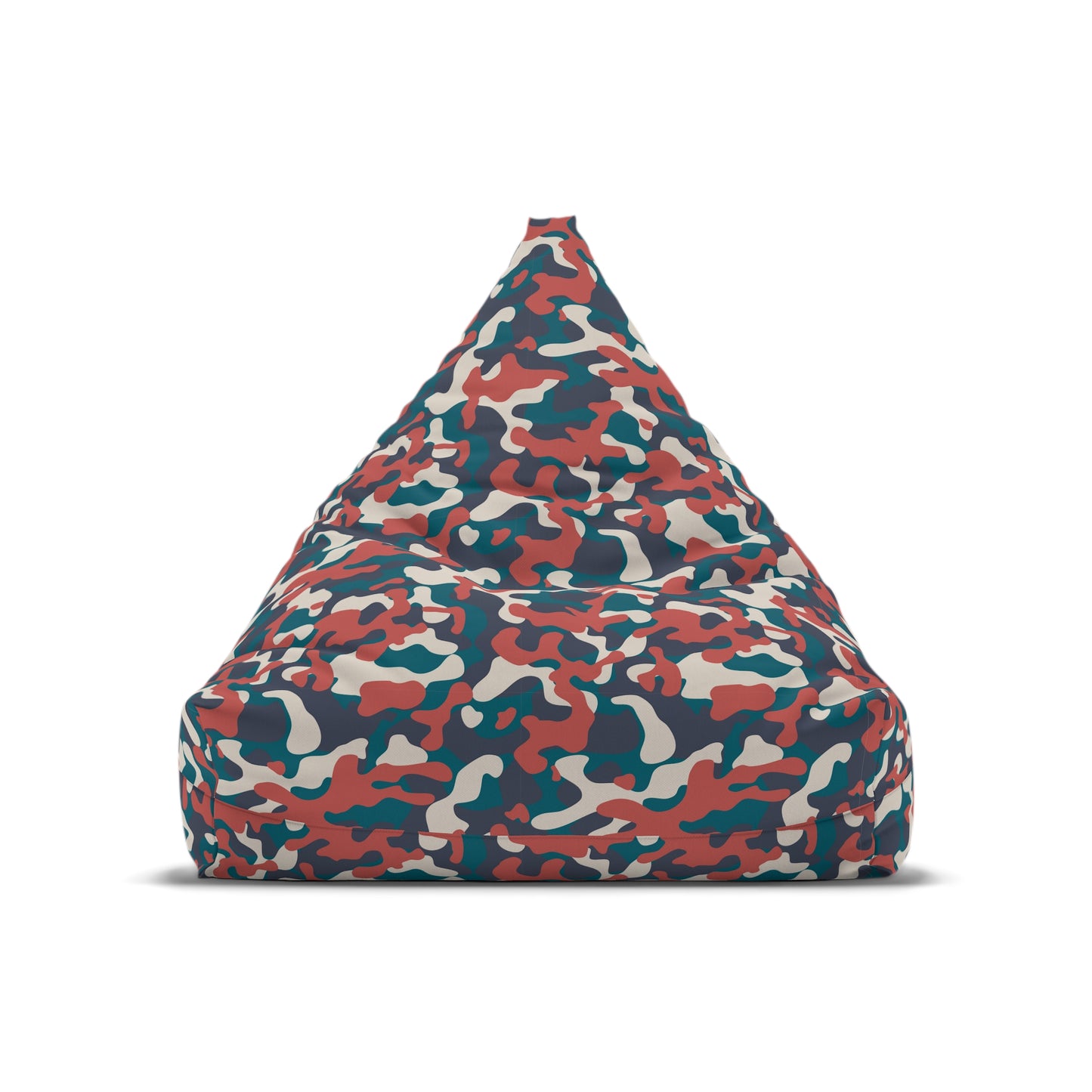 Camouflage Bean Bag Chair Cover - Durable Polyester, Locking Zipper, 2 Sizes Camo Bean Bag Cover