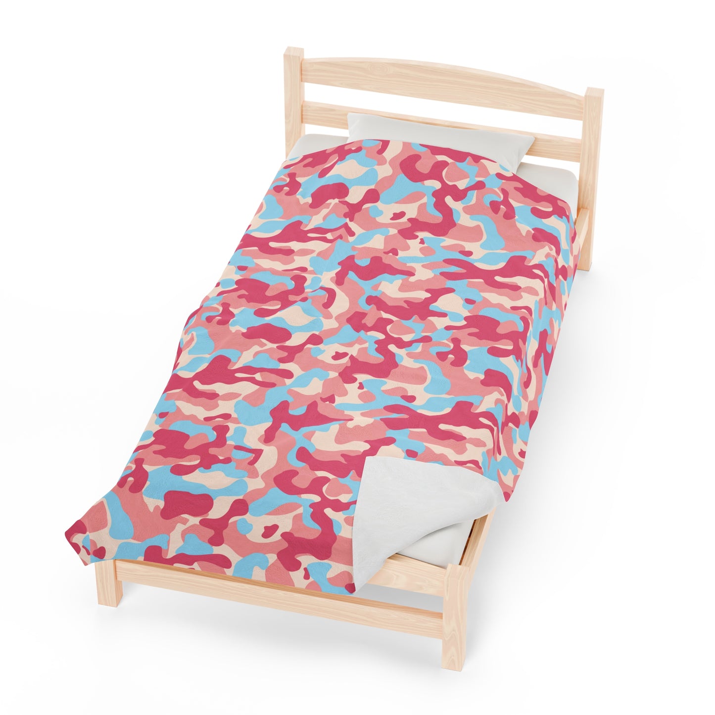 Camouflage Velveteen Plush Blanket | Soft, Rugged, Luxurious and Comforting | Available in Multiple Sizes