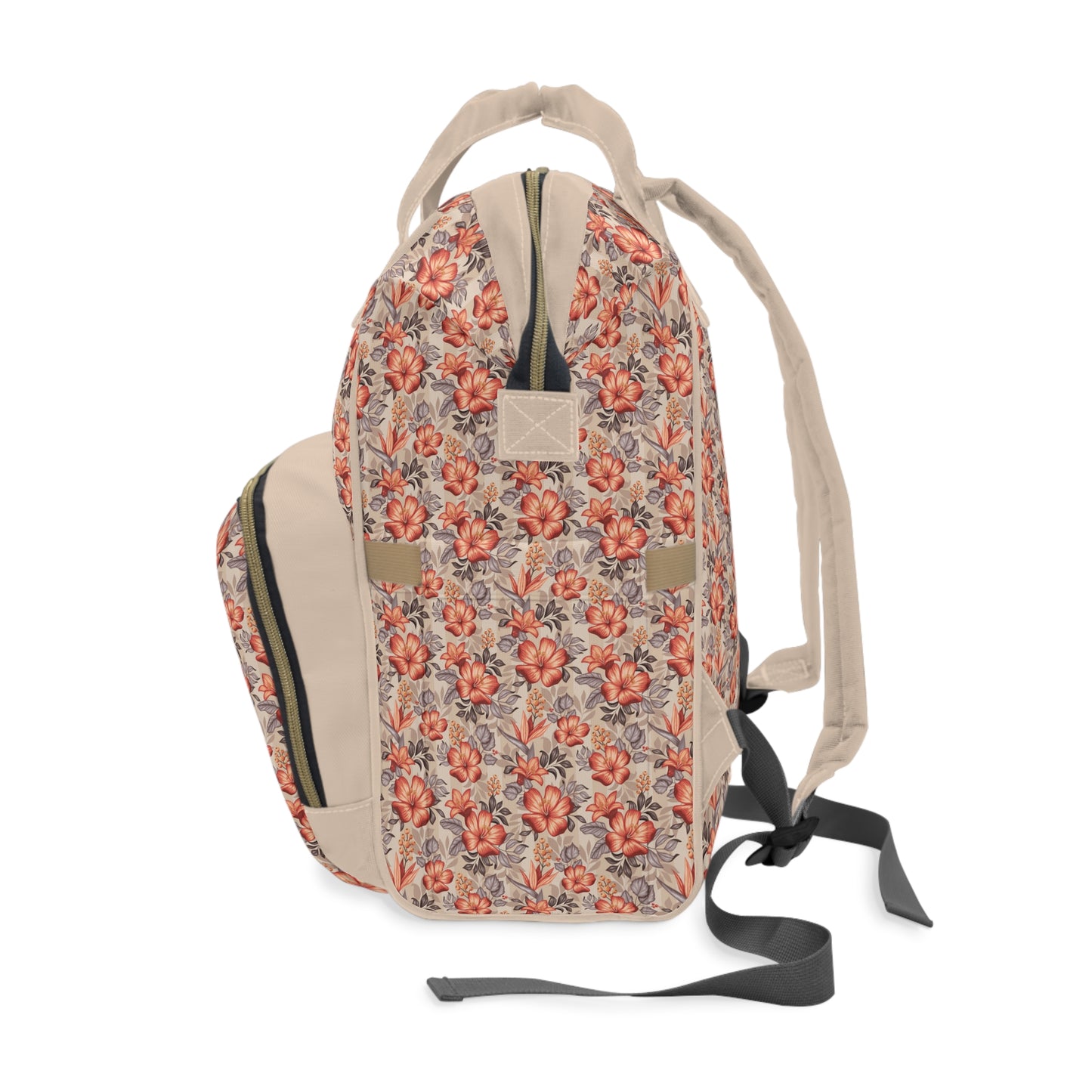 Boho Floral Diaper Backpack - Multifunctional & Spacious Floral Baby Bag for Trendy Parents