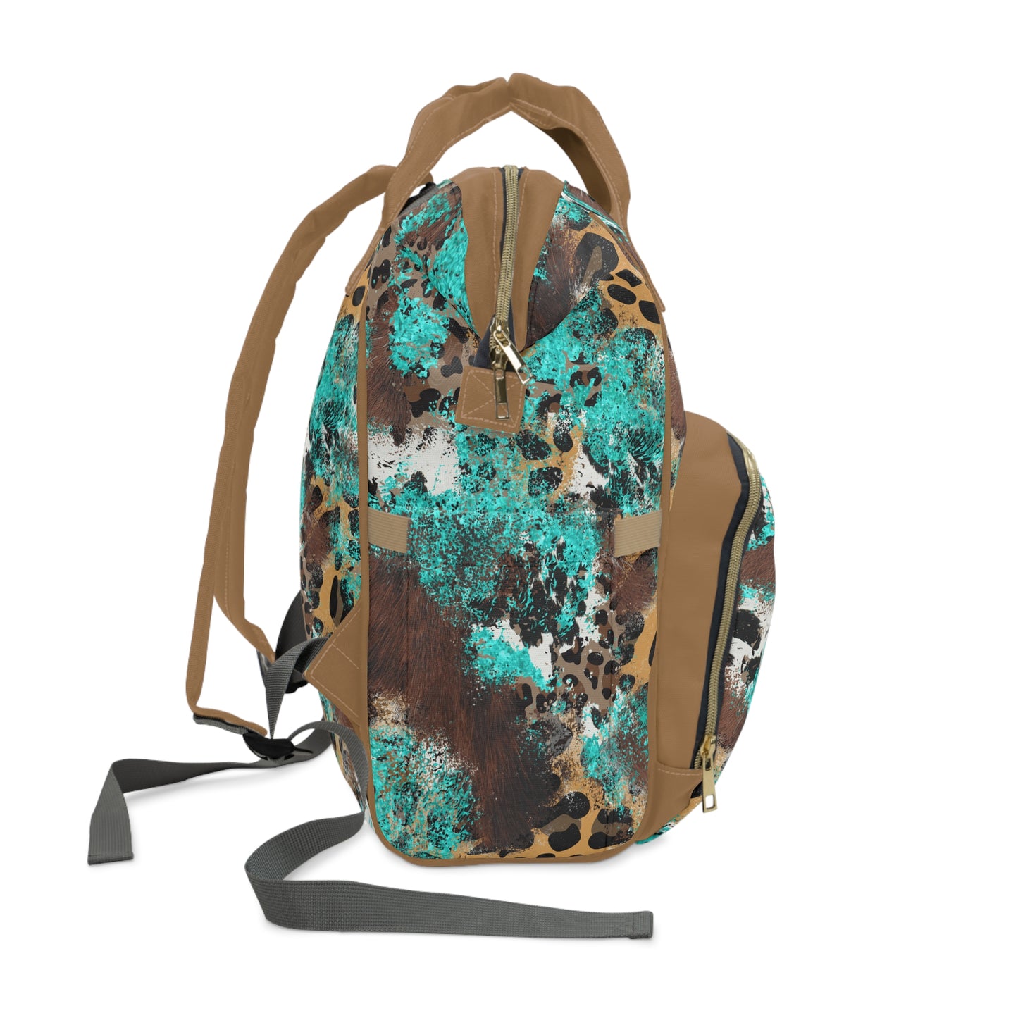 Cowhide Diaper Backpack - Chic & Durable Baby Bag with Genuine Cowhide Patterns, Perfect for Stylish Parents