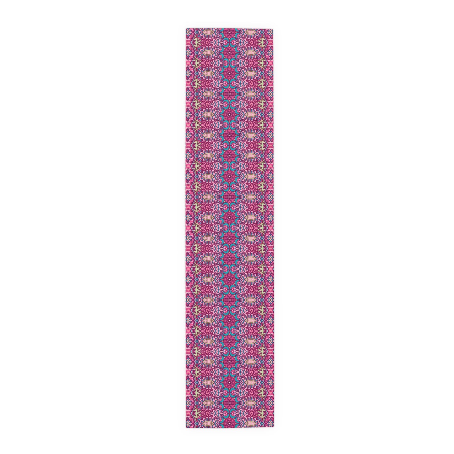 Mandala Print Table Runner - Intricate Patterns, Cotton Twill or Polyester - Ideal for Decorative Home Accents