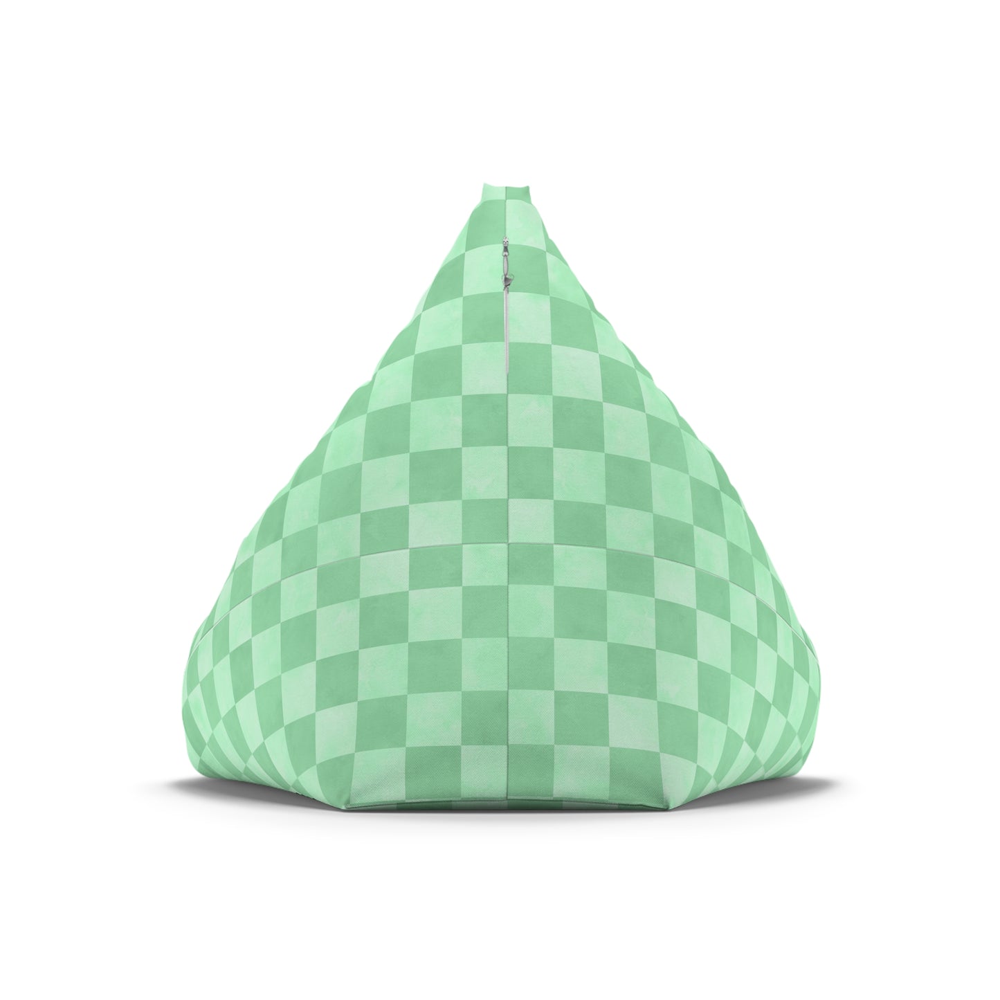 Pastel Checkers Bean Bag Chair Cover - Soft-Touch Polyester Slipcover with Secure Zip