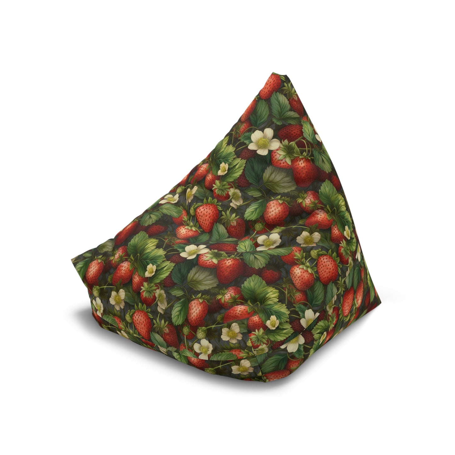 Strawberry Print Bean Bag Chair Cover - Sweet & Durable Polyester Slipcover