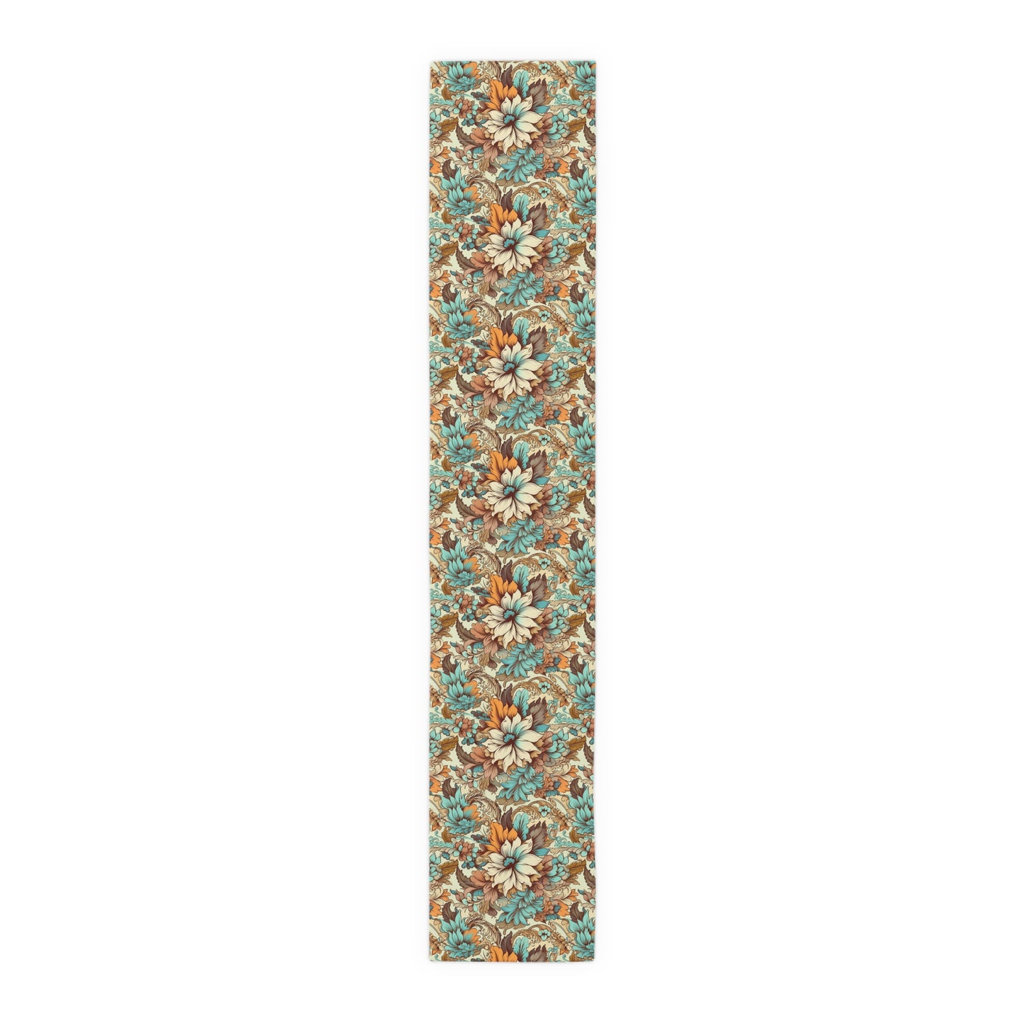 Boho Floral Table Runner - Vibrant Designs in Cotton Twill or Polyester - Ideal for Natural Home Decor