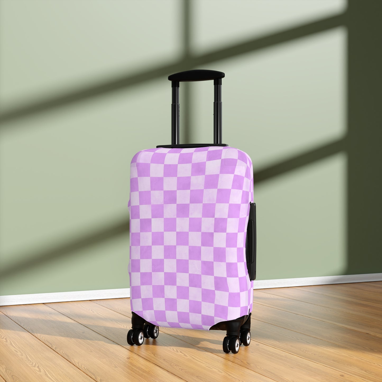 Pastel Checkers Luggage Cover - Checkers Suitcase Cover