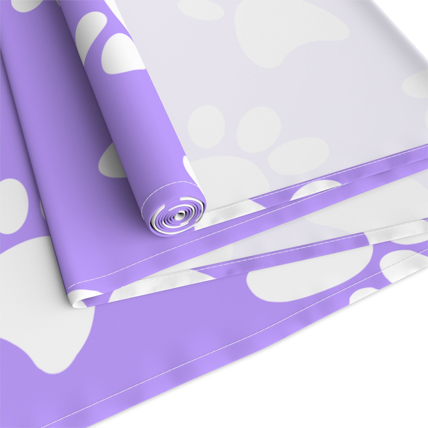Paw Print Table Runner - Cozy Pet-Themed Decor, Cotton Twill or Polyester - Perfect for Animal Lovers