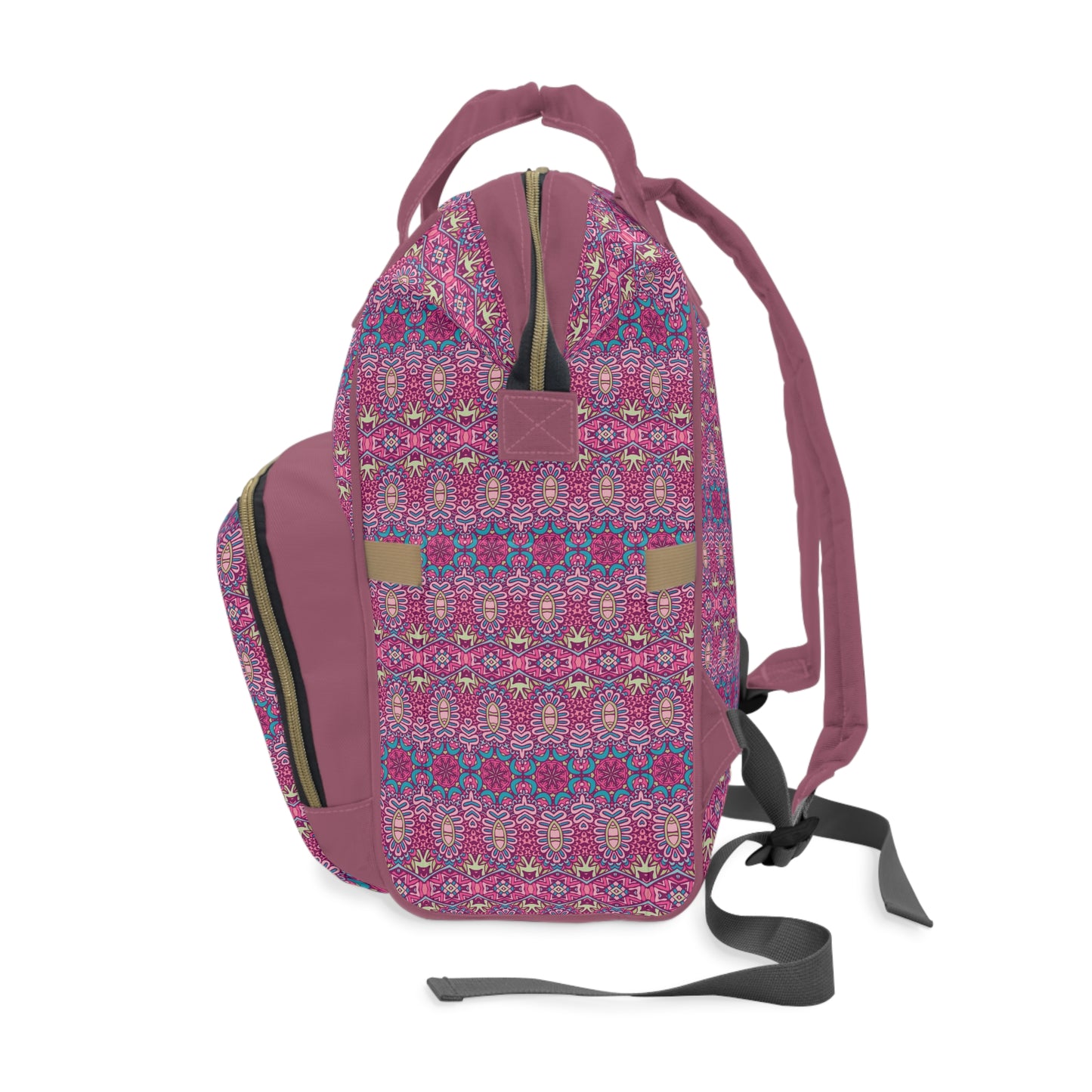 Mandala Diaper Backpack - Artistic & Multifunctional Baby Bag with Mandala Patterns, Ideal for Stylish Parents