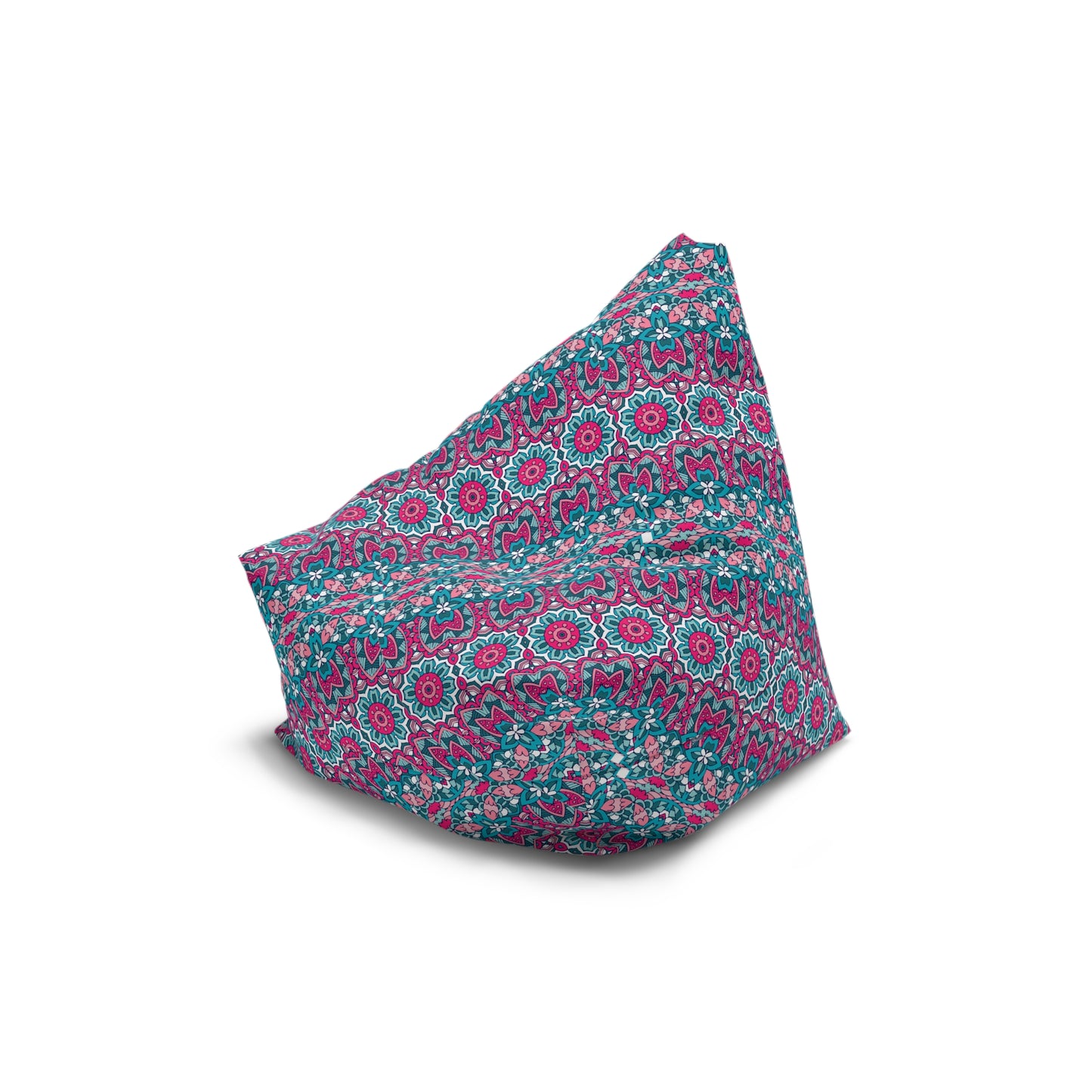 Mandala Bean Bag Chair Cover - Premium Polyester, Secure Zipper, 2 Sizes, Bohemian Design