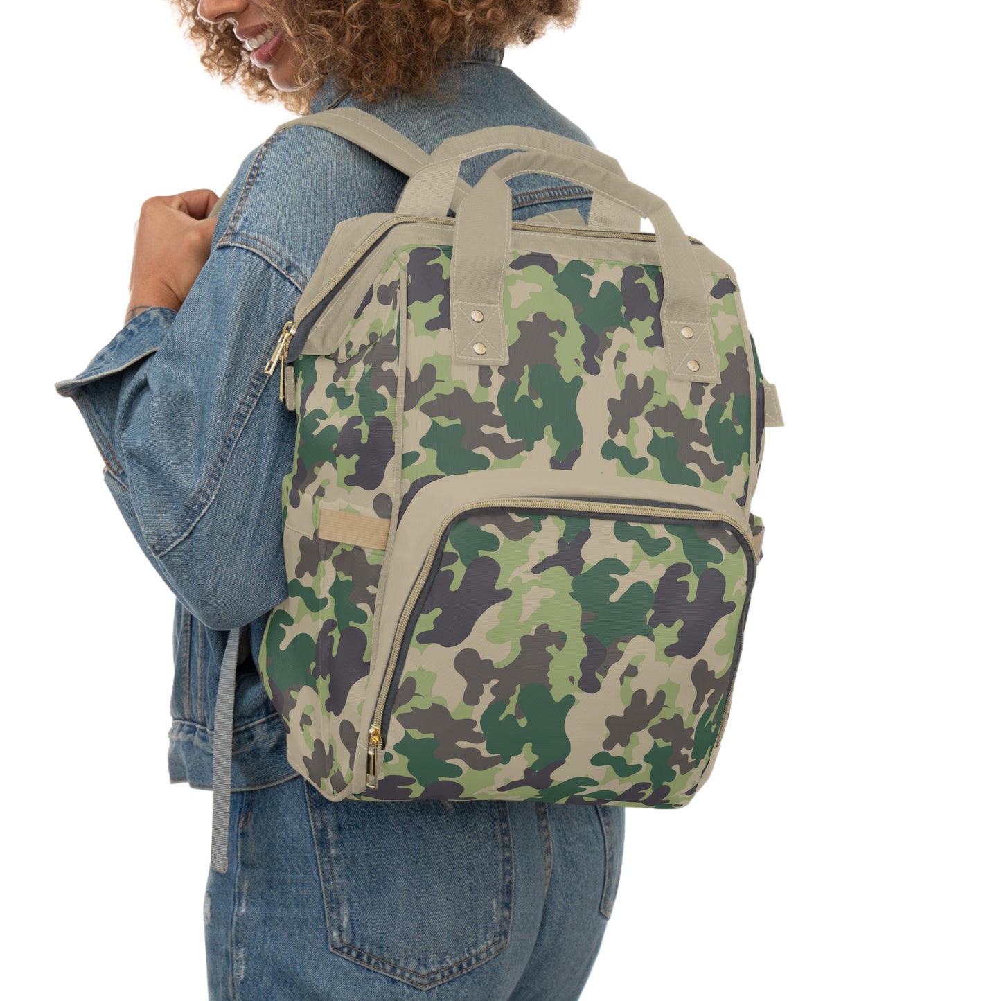 Camouflage Diaper Backpack - Durable Nylon Camo Baby Bag for Outdoorsy Parents, Spacious & Multifunctional Camo Diaper Backpack