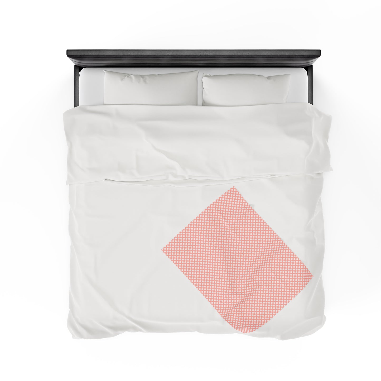 Pastel Polka Dot Velveteen Plush Blanket | Soft, Playful, Luxurious and Comforting | Available in Multiple Sizes