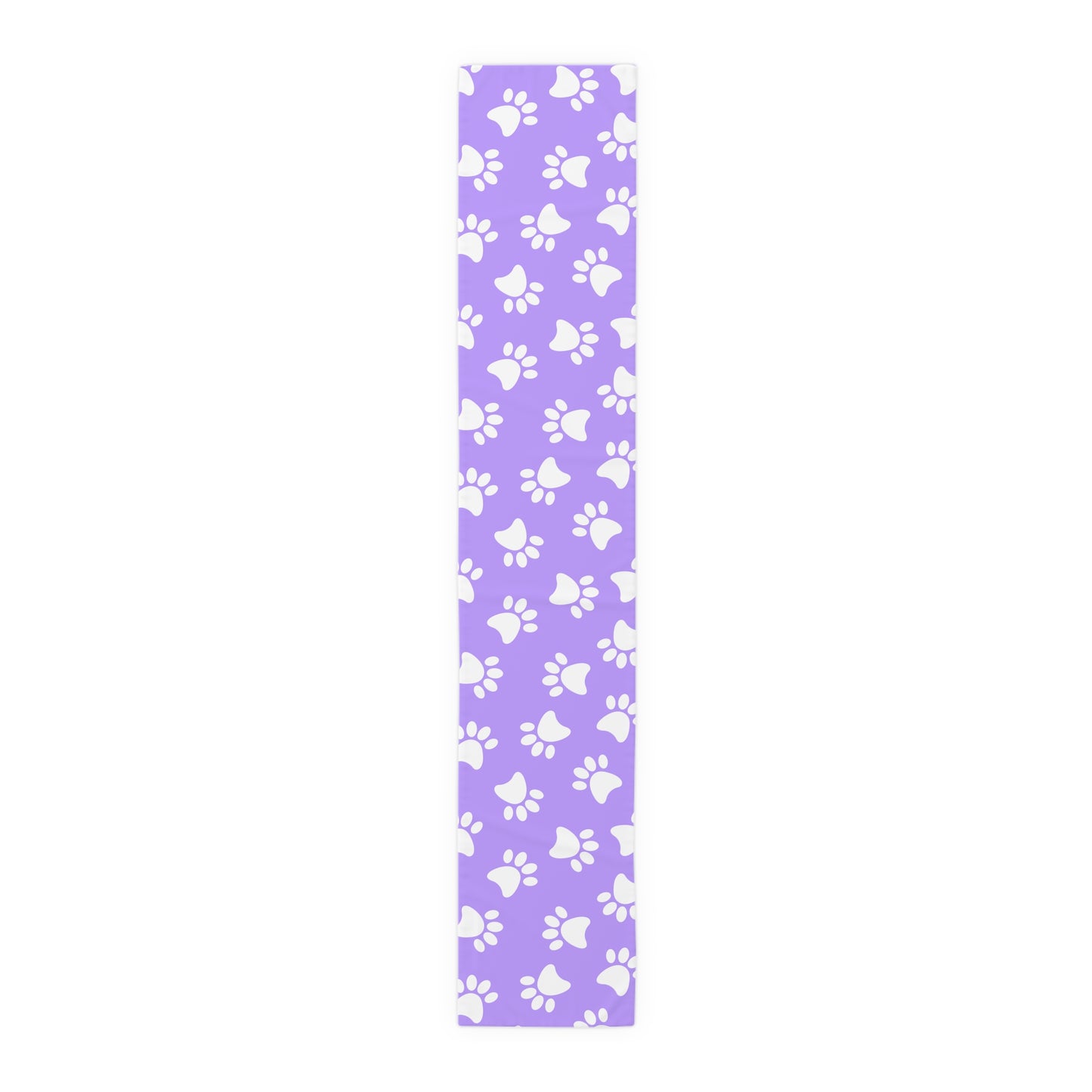 Paw Print Table Runner - Cozy Pet-Themed Decor, Cotton Twill or Polyester - Perfect for Animal Lovers