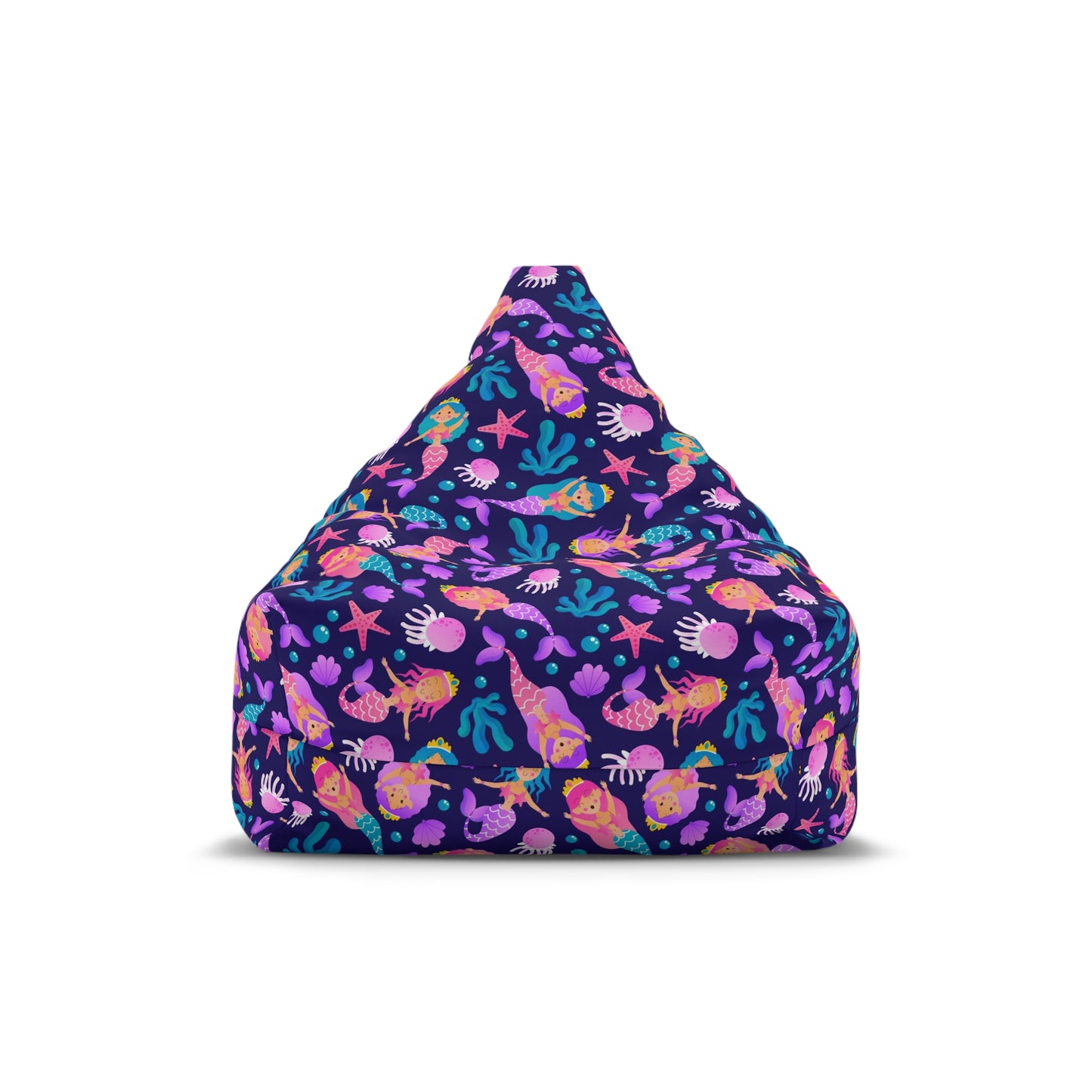 Mermaid Bean Bag Chair Cover - Enchanting Sea-Inspired Polyester Slipcover