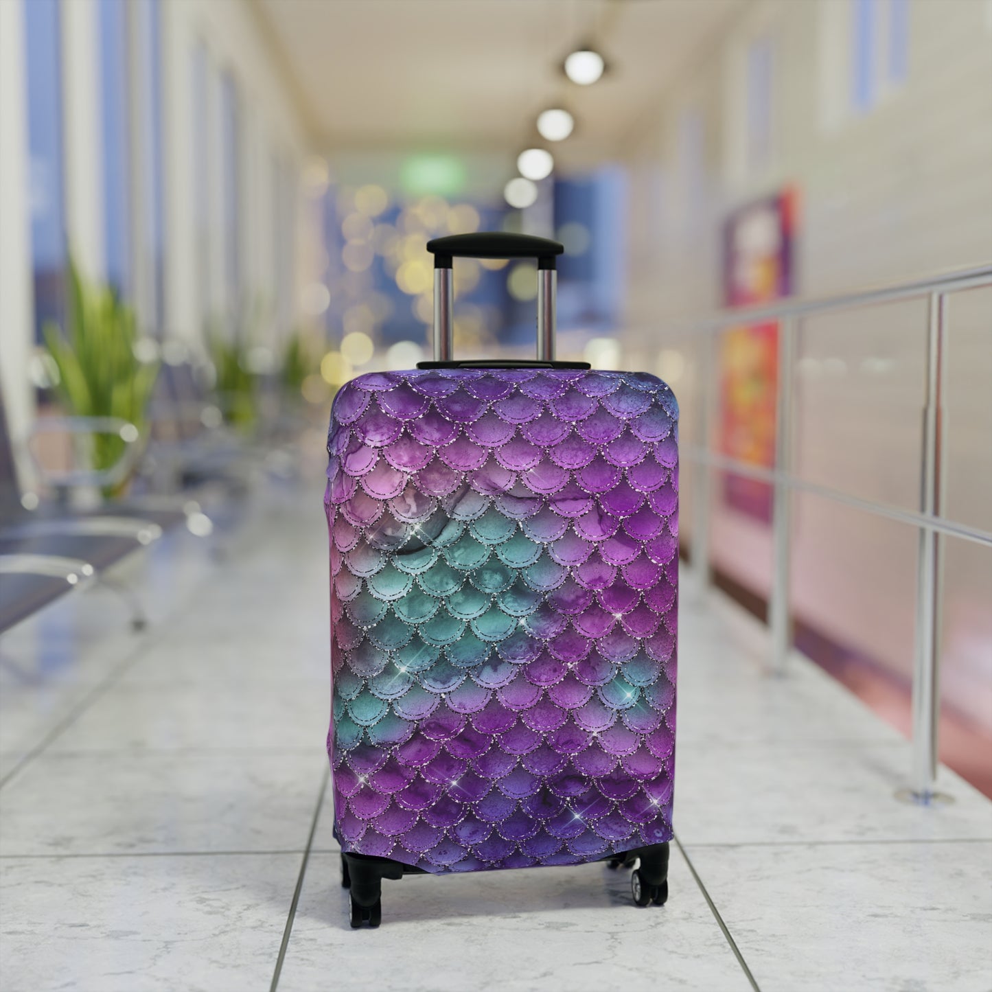 Mermaid Scales Luggage Cover - Mermaid Suitcase Cover
