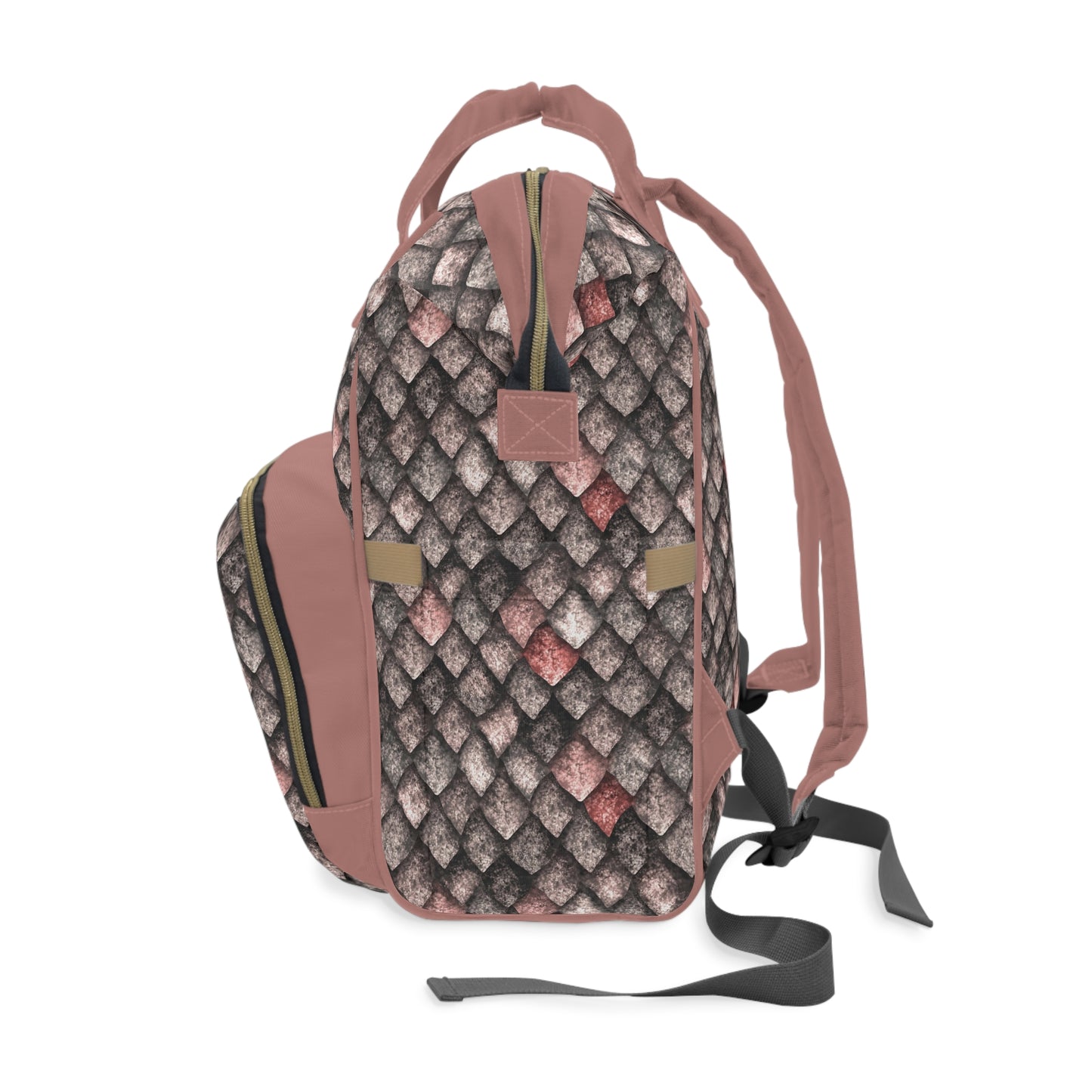 Dragon Scale Diaper Backpack - Durable & Magical Baby Bag with Shimmering Scale Patterns, Perfect for Fantasy-Loving Families