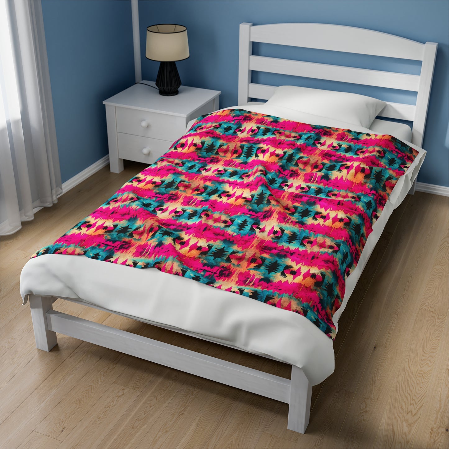 Aztec Velveteen Plush Blanket | Soft, Luxurious, Cultural, and Comforting | Available in Multiple Sizes