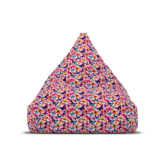 Butterfly Bean Bag Chair Cover - Durable Polyester, Locking Zipper, 2 Sizes