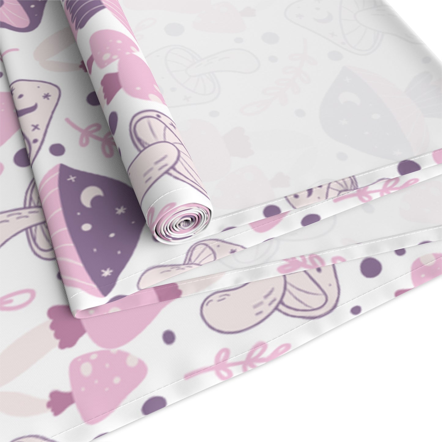 Mushroom Print Table Runner - Nature Vibes in Cotton Twill or Polyester - Perfect for Nature-Inspired Home Decor