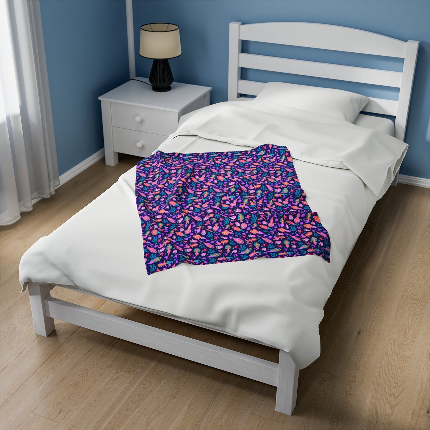 Mermaid Velveteen Plush Blanket | Soft, Mystical, Luxurious and Comforting | Available in Multiple Sizes