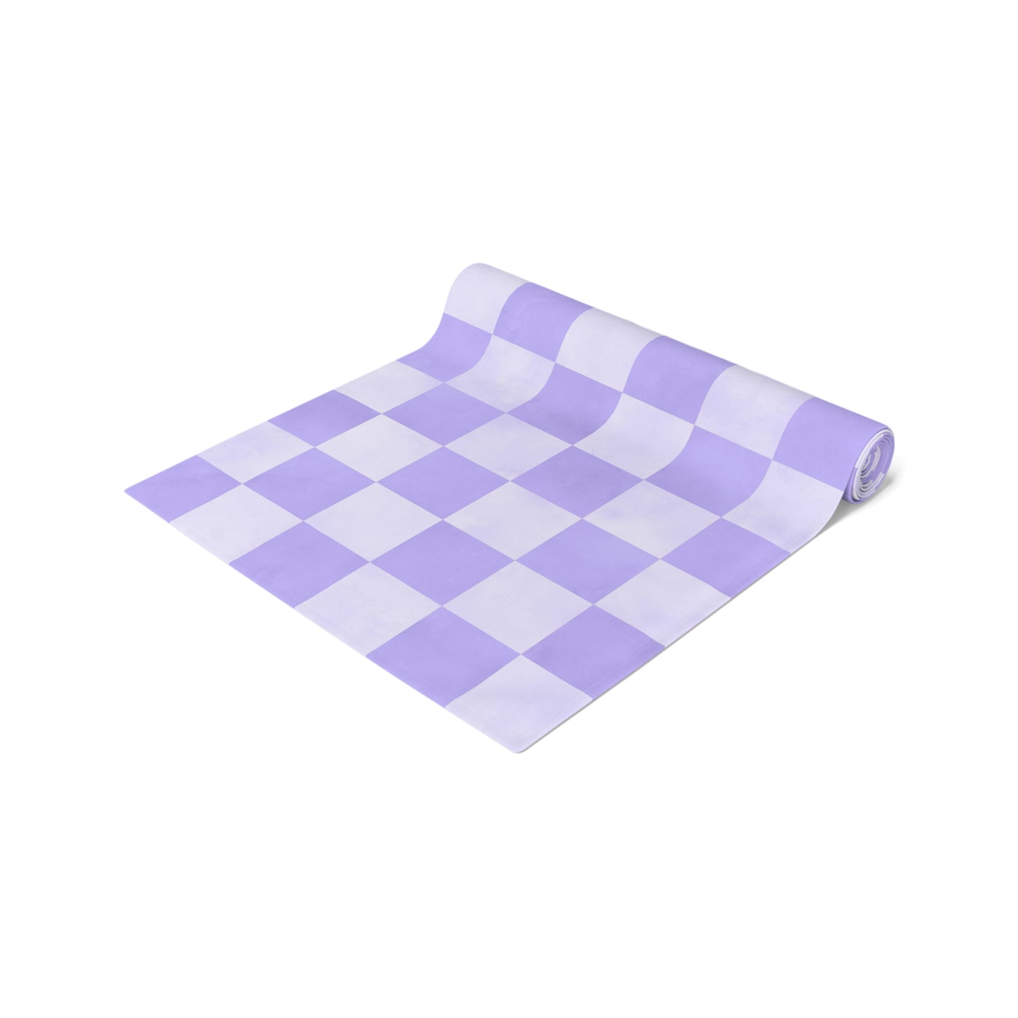 Pastel Checkered Table Runner - Soothing Playfulness, Cotton Twill or Polyester - Perfect for Refreshing & Modern Home Decor