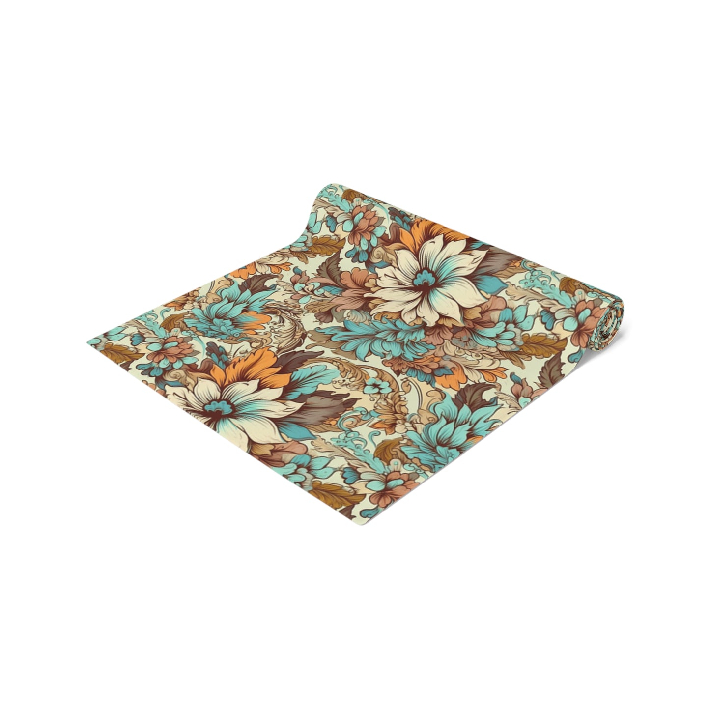 Boho Floral Table Runner - Vibrant Designs in Cotton Twill or Polyester - Ideal for Natural Home Decor