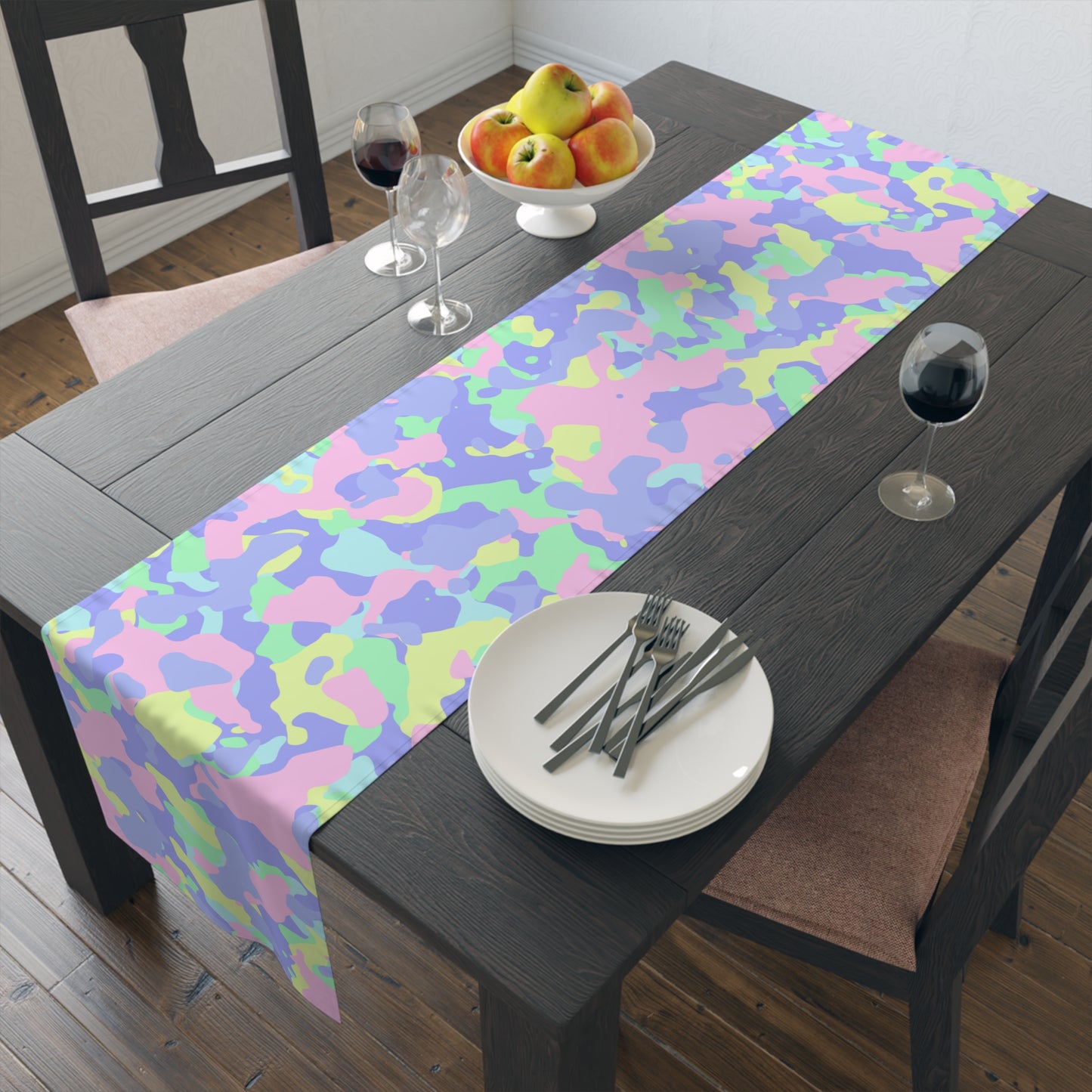 Camouflage Table Runner - Durable Cotton Twill or Polyester - Perfect for Outdoor Enthusiasts & Home Decor