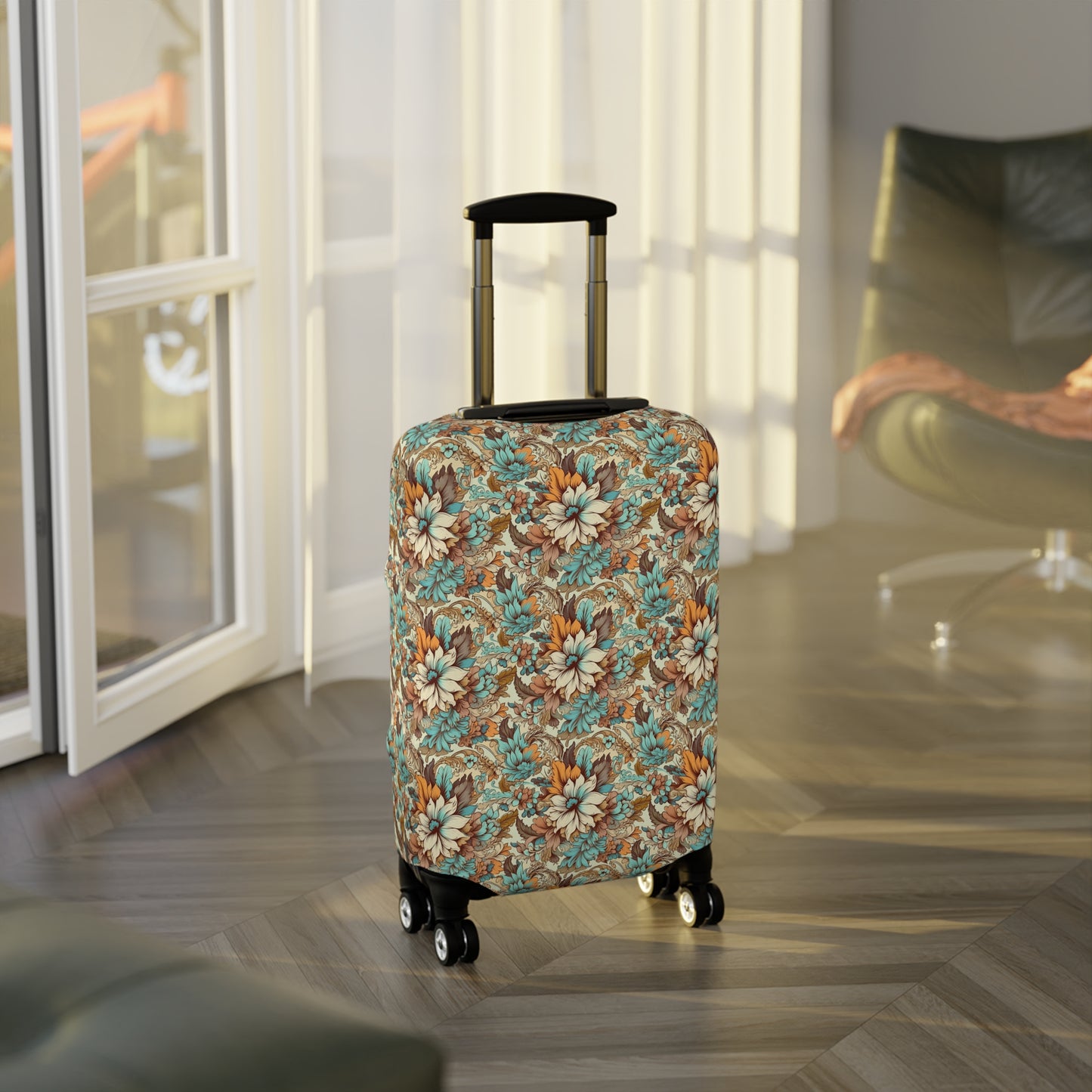 Boho Floral Luggage Cover - Trendy Travel Floral Suitcases Cover
