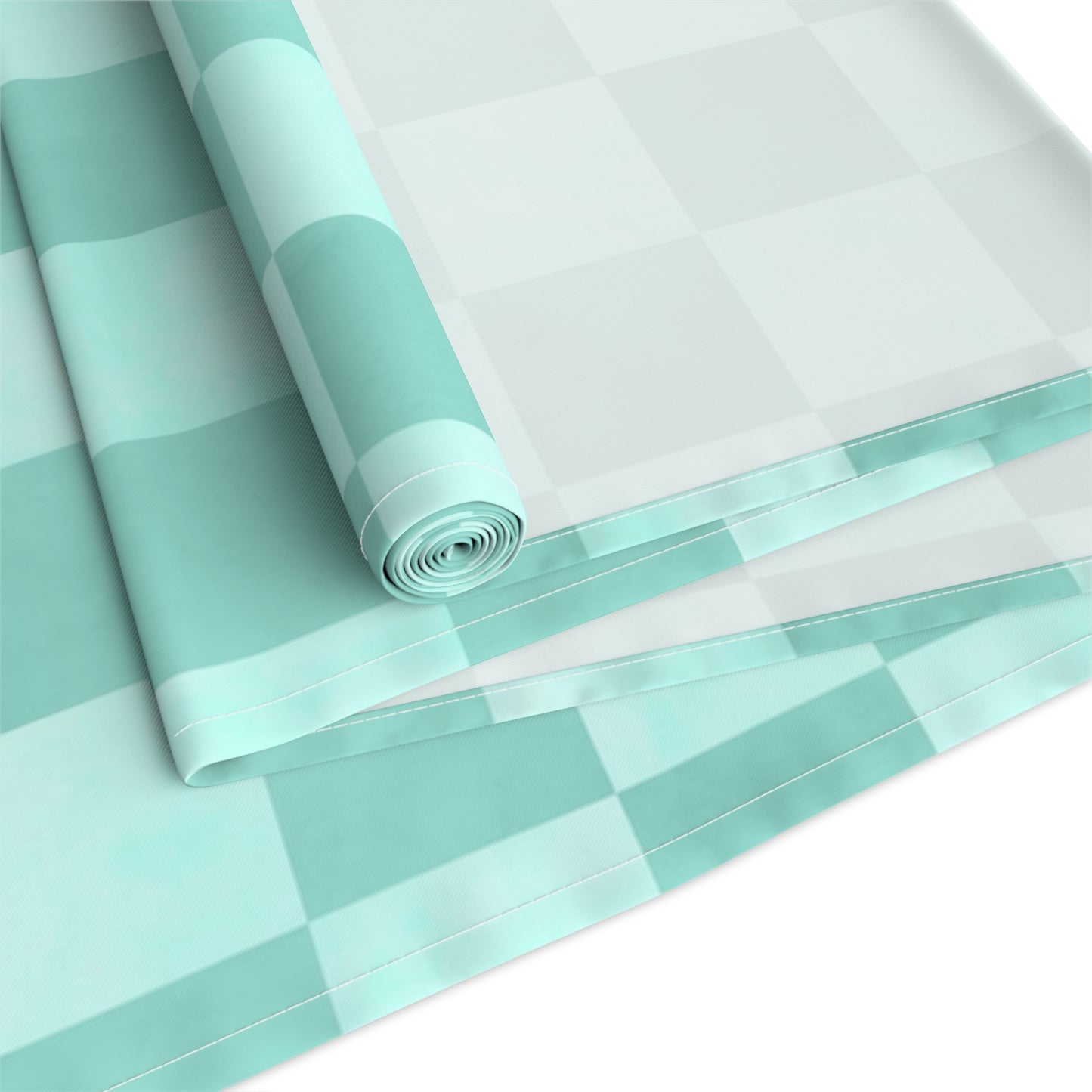 Pastel Checkered Table Runner - Soothing Playfulness, Cotton Twill or Polyester - Perfect for Refreshing & Modern Home Decor