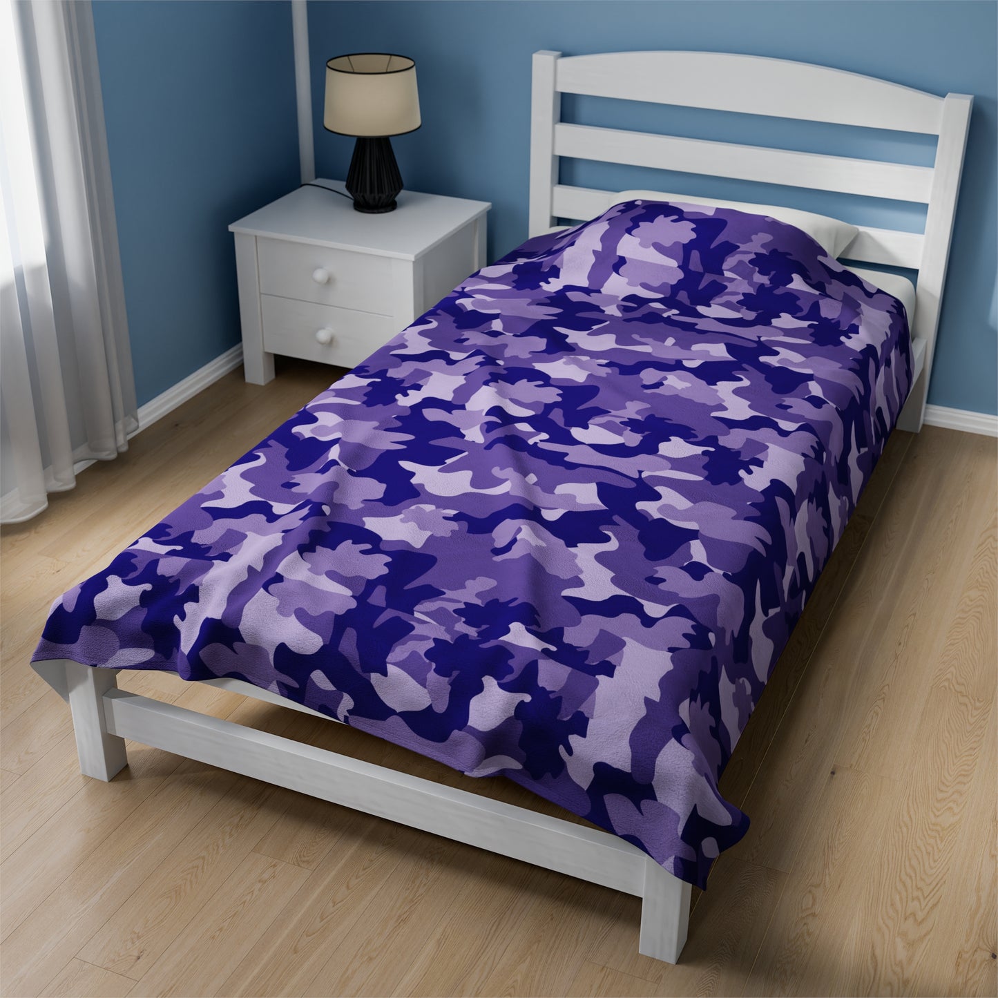 Camouflage Velveteen Plush Blanket | Soft, Rugged, Luxurious and Comforting | Available in Multiple Sizes