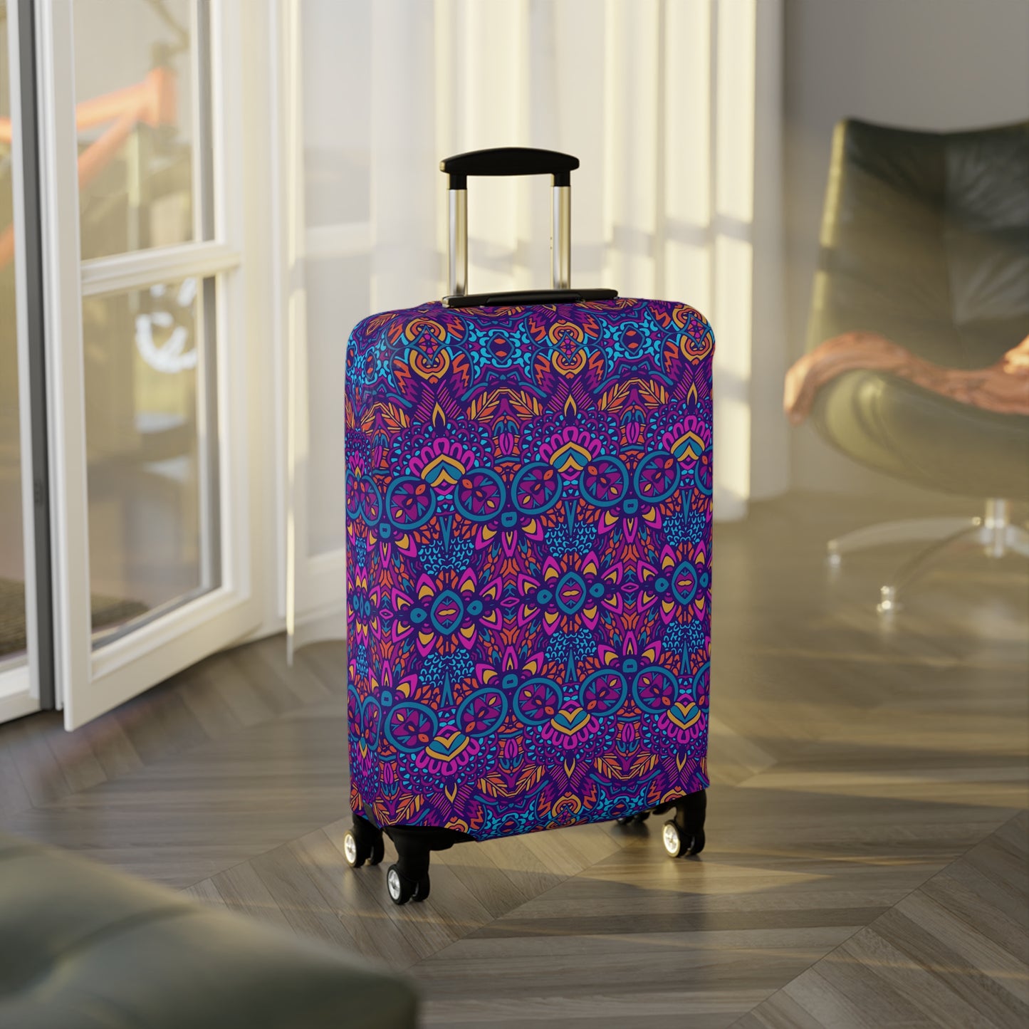 Mandala Luggage Cover - Stylish Mandala Suitcase Protector
