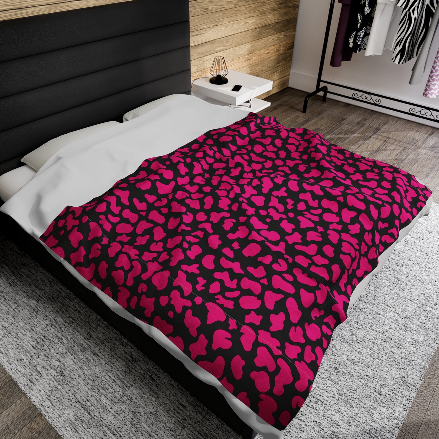 Cow Print Velveteen Plush Blanket | Soft, Stylish, Luxurious and Comforting | Available in Multiple Sizes