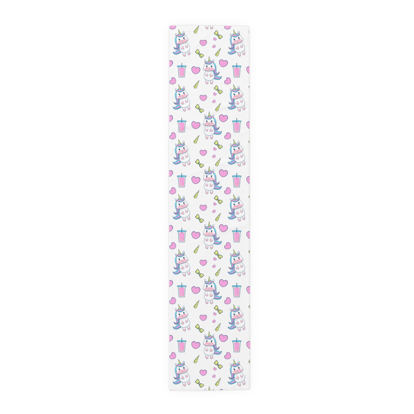 Unicorn Print Table Runner - Magical Elegance, Cotton Twill or Polyester - Perfect for Whimsical & Fantasy Home Decor