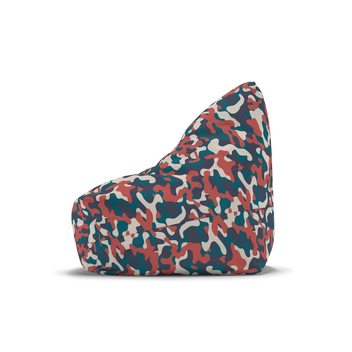 Camouflage Bean Bag Chair Cover - Durable Polyester, Locking Zipper, 2 Sizes Camo Bean Bag Cover