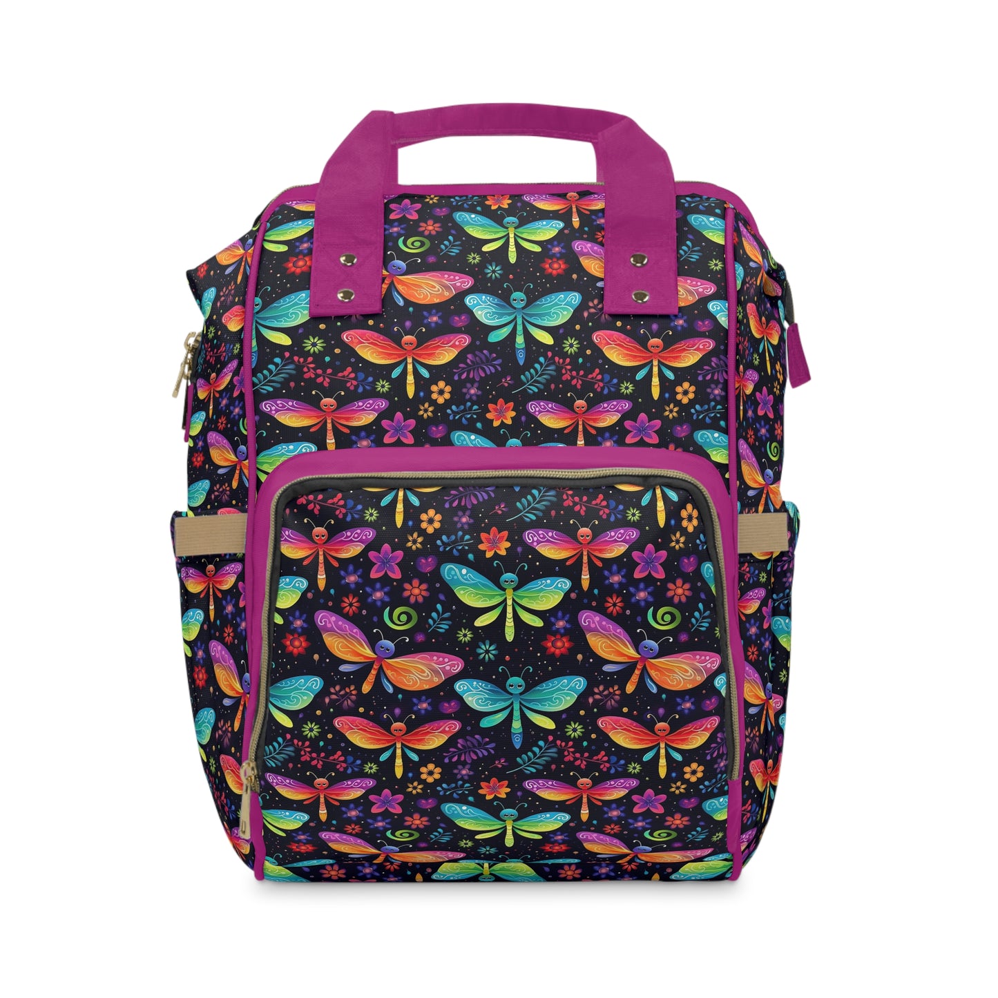 Dragonfly Diaper Backpack - Elegant & Functional Baby Bag with Cool Dragonfly Design, Ideal for Nature-Loving Parents