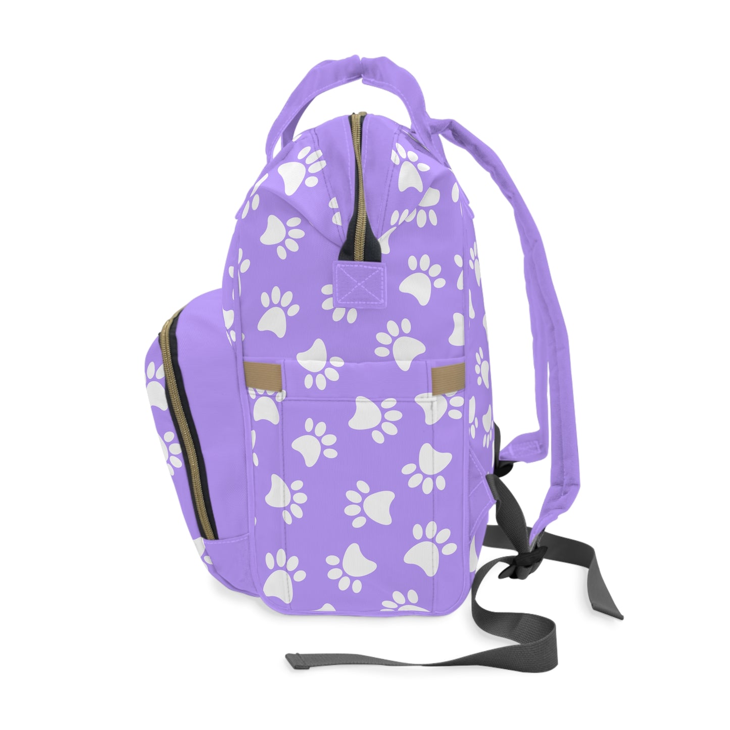 Paw Print Diaper Backpack - Cute & Durable Nappy Bag, Spacious Organized Design for Pet-Owning Parents