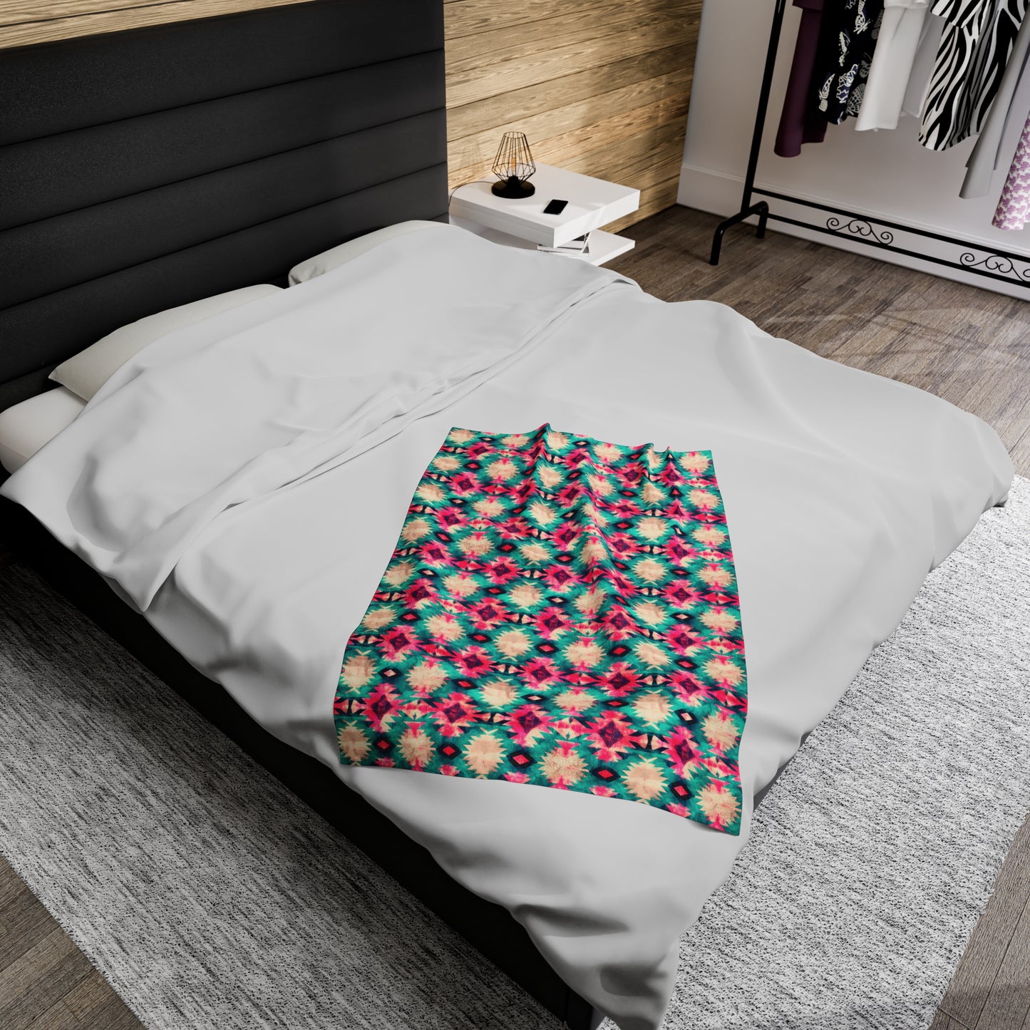 Aztec Velveteen Plush Blanket | Soft, Luxurious, Cultural, and Comforting | Available in Multiple Sizes