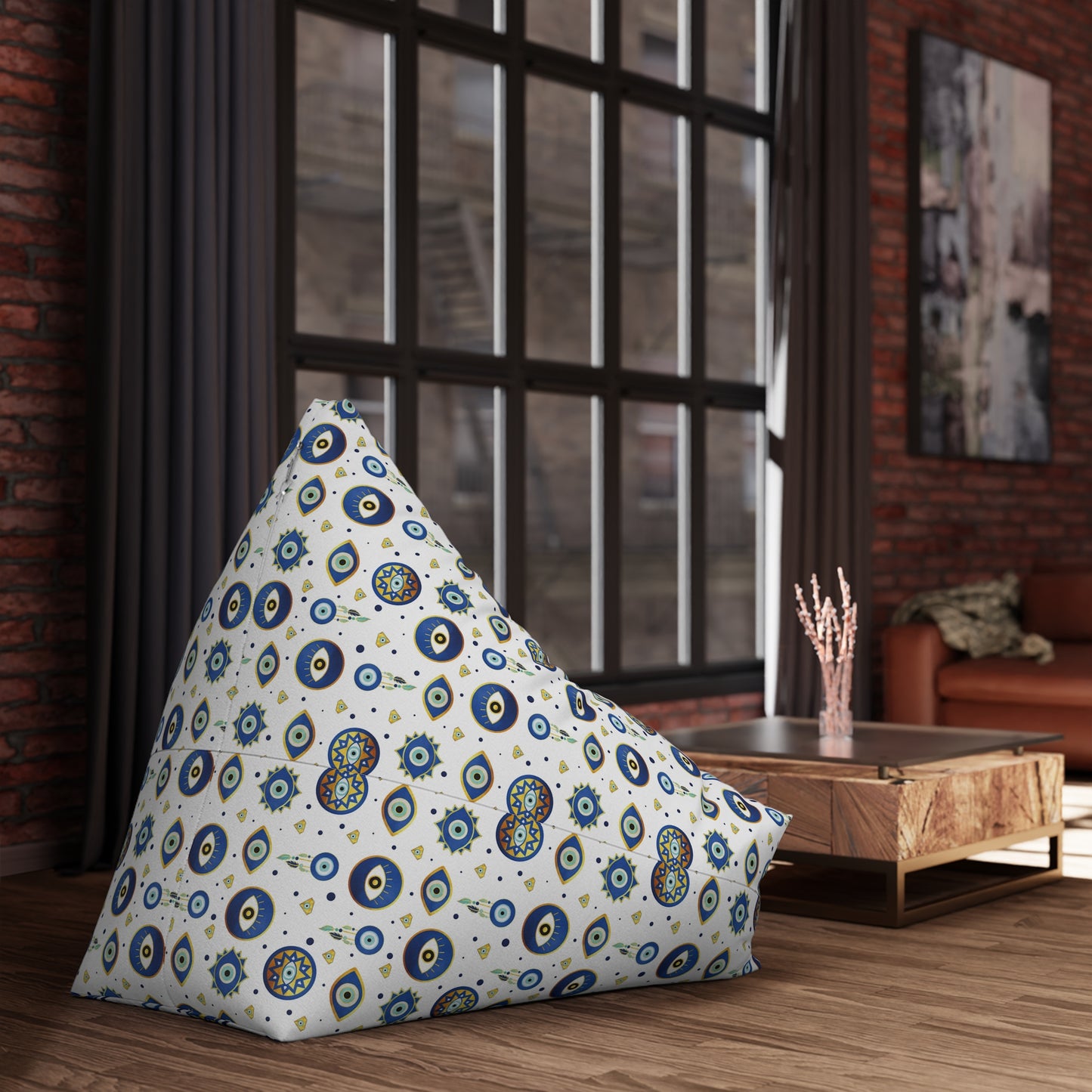 Evil Eye Design Bean Bag Chair Cover - Premium Quality and Unique Design