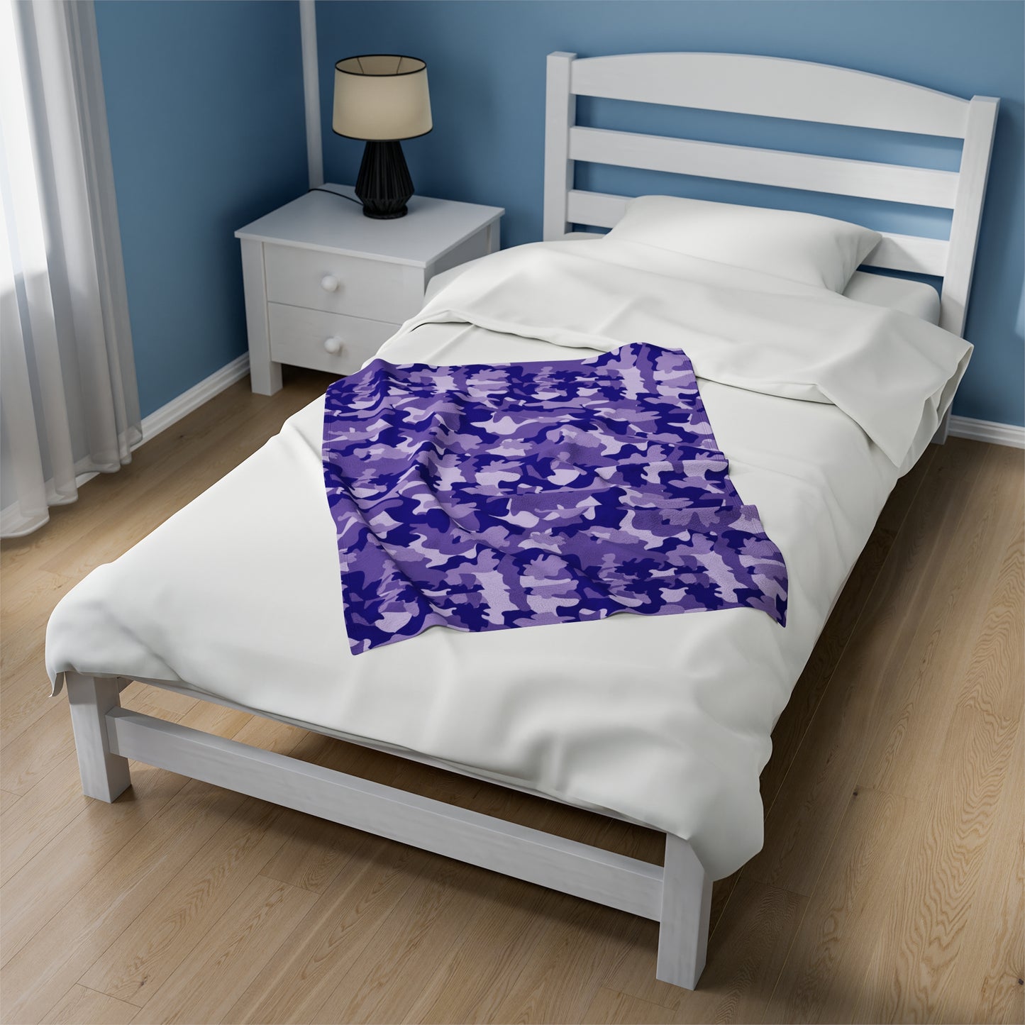 Camouflage Velveteen Plush Blanket | Soft, Rugged, Luxurious and Comforting | Available in Multiple Sizes