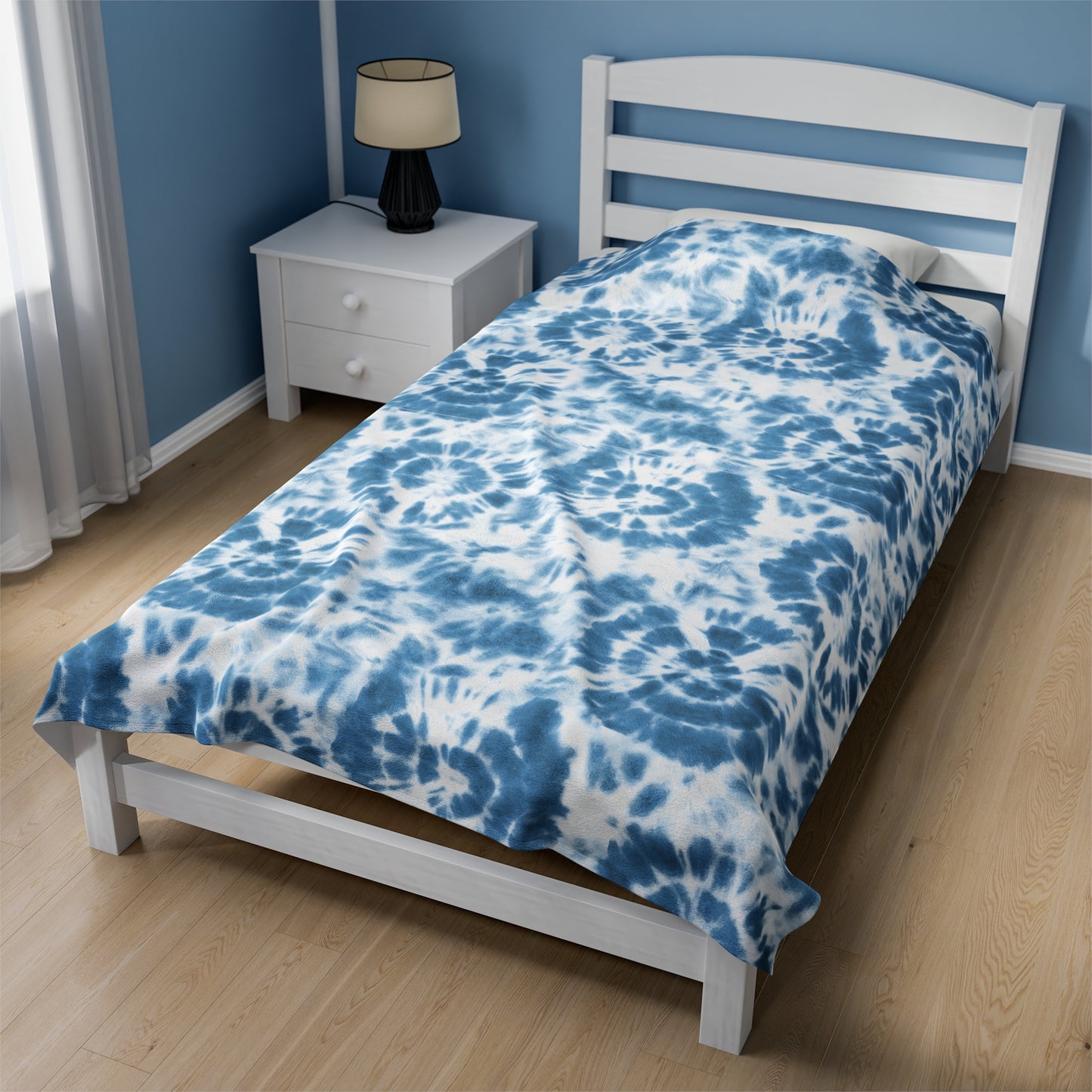 Tie Dye Velveteen Plush Blanket | Soft, Colorful, and Comforting | Available in Multiple Sizes
