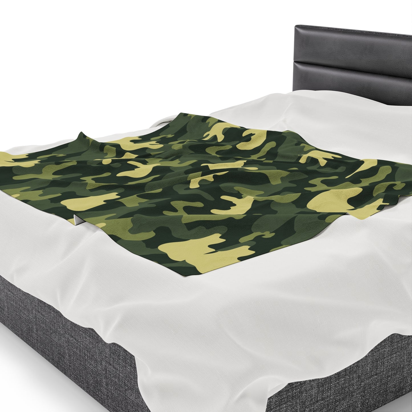Camouflage Velveteen Plush Blanket | Soft, Rugged, Luxurious and Comforting | Available in Multiple Sizes