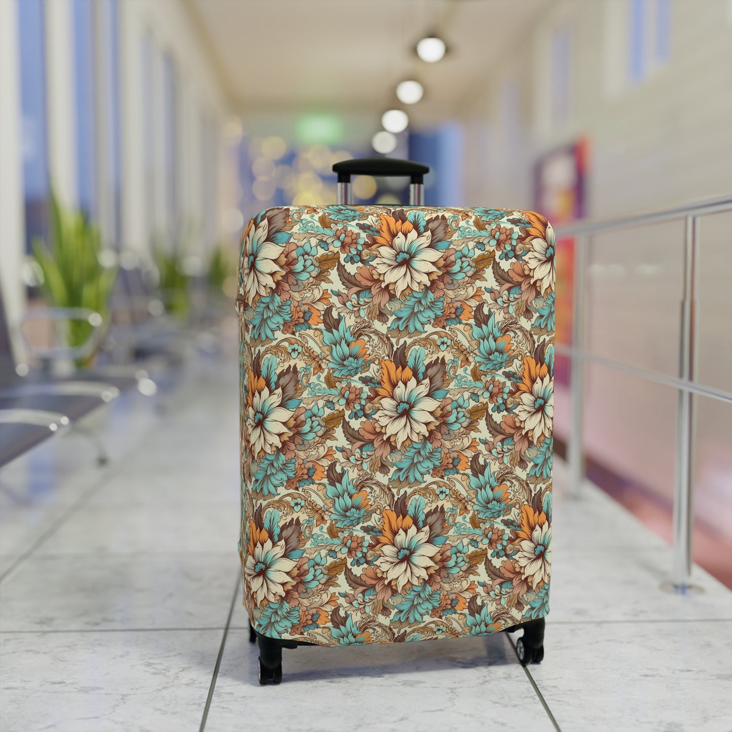 Boho Floral Luggage Cover - Trendy Travel Floral Suitcases Cover
