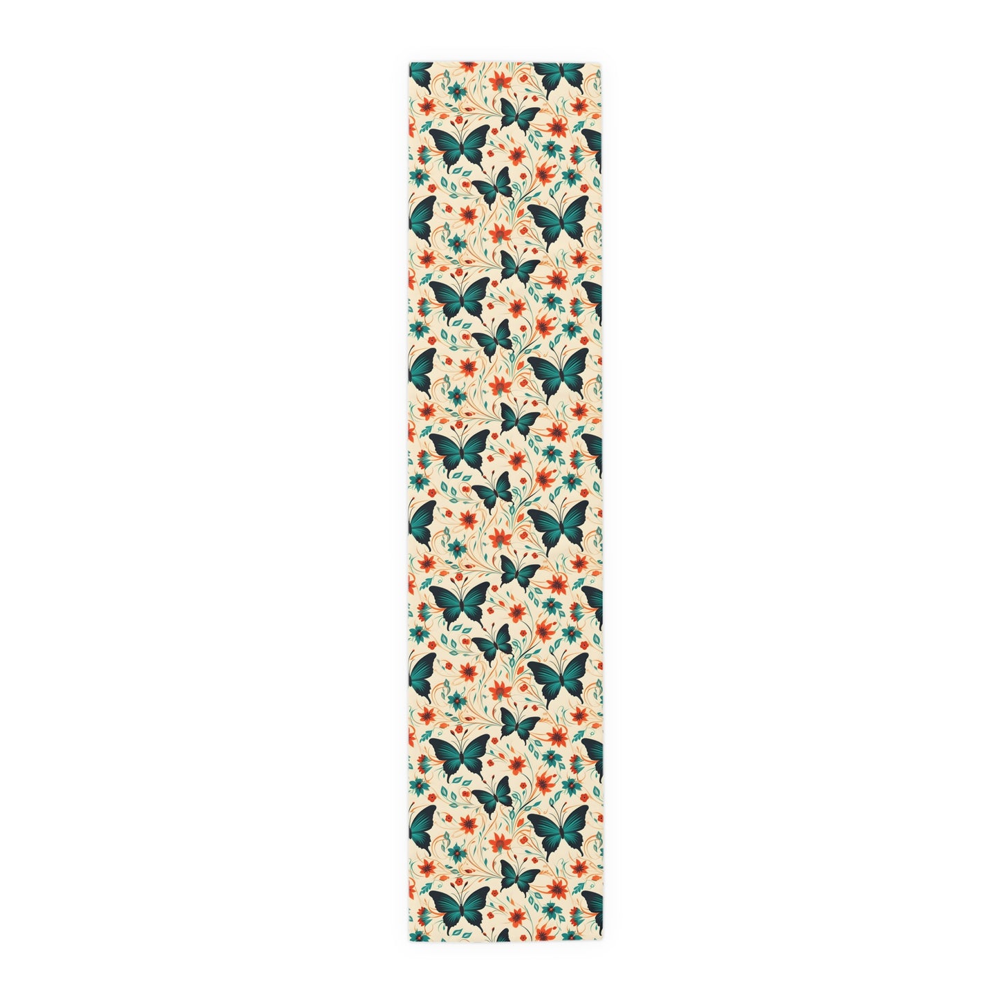 Butterfly Table Runner - Vibrant Patterns, Cotton Twill or Polyester - Perfect for Home Decor & Unique Gifts