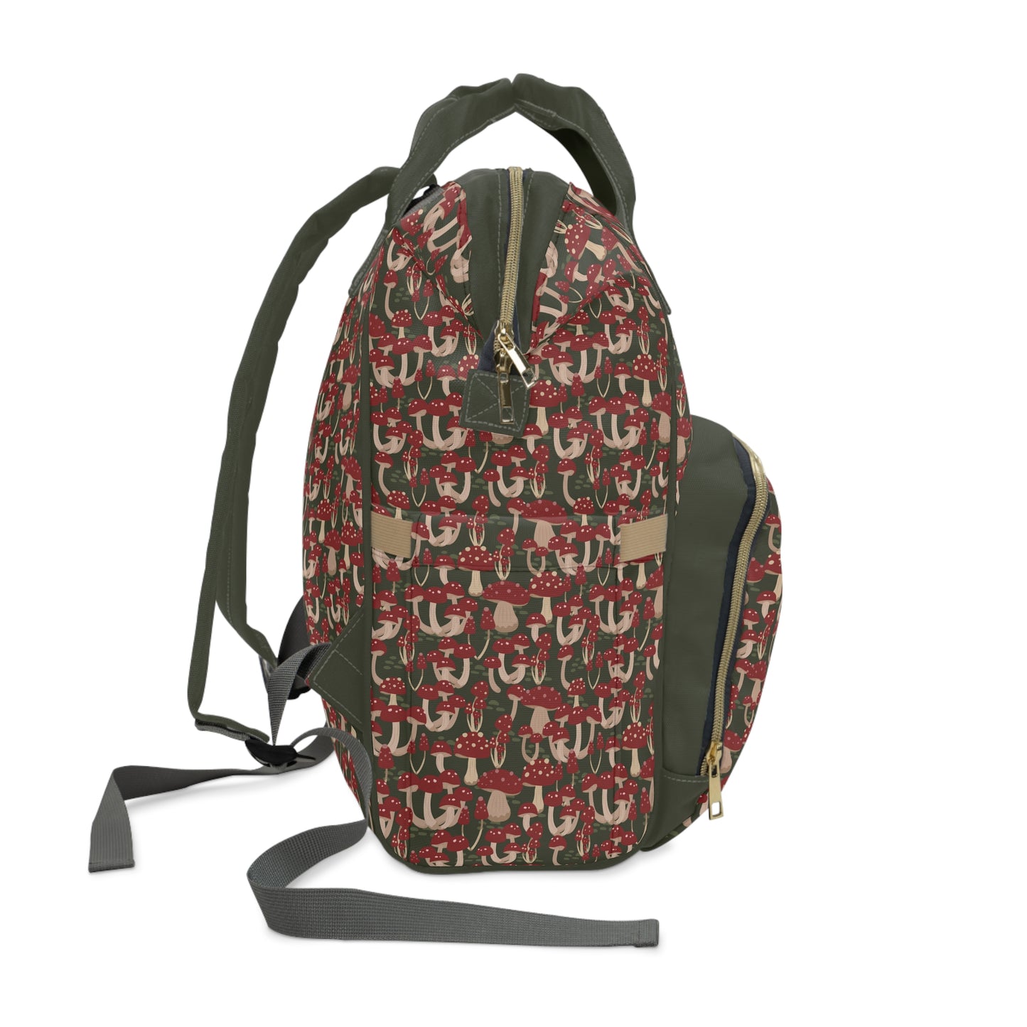 Magical Mushroom Diaper Backpack - Unique Nature-Inspired Nappy Bag for Eco-Conscious Parents, Organized & Multifunctional Baby Bag