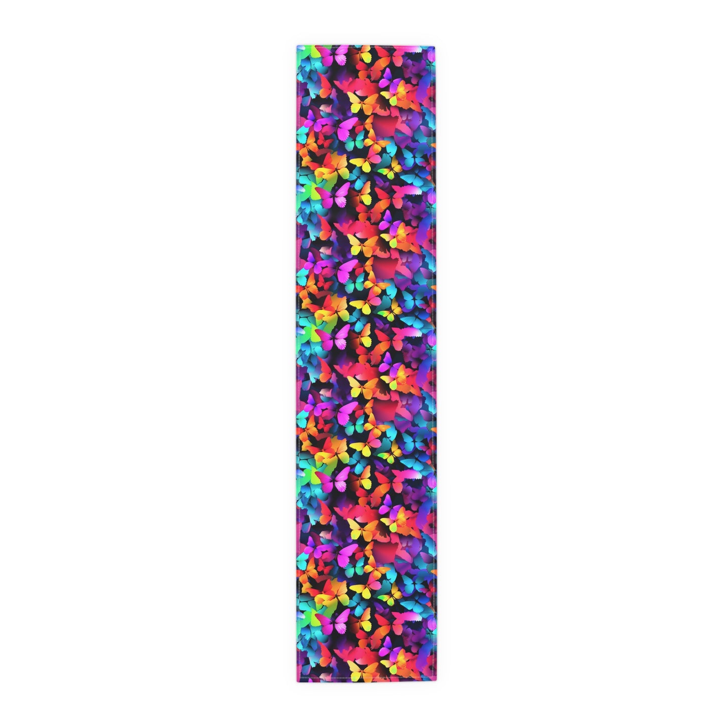 Butterfly Table Runner - Vibrant Patterns, Cotton Twill or Polyester - Perfect for Home Decor & Unique Gifts