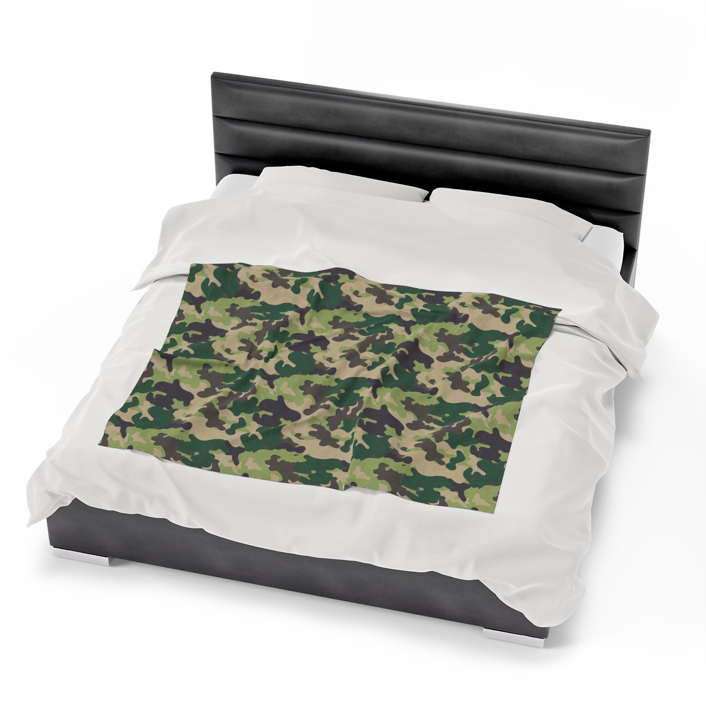 Camouflage Velveteen Plush Blanket | Soft, Rugged, Luxurious and Comforting | Available in Multiple Sizes
